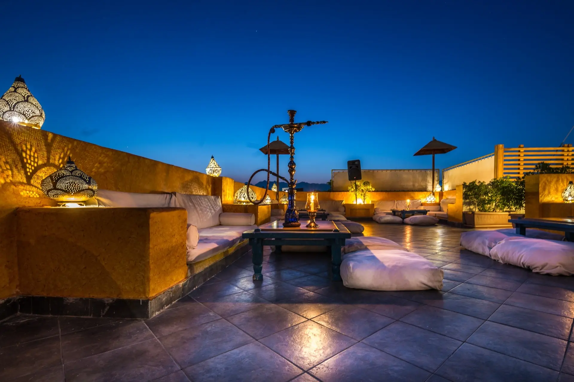 Roof bar at Camel Dive Hotel in Sharm el Sheikh, Egypt