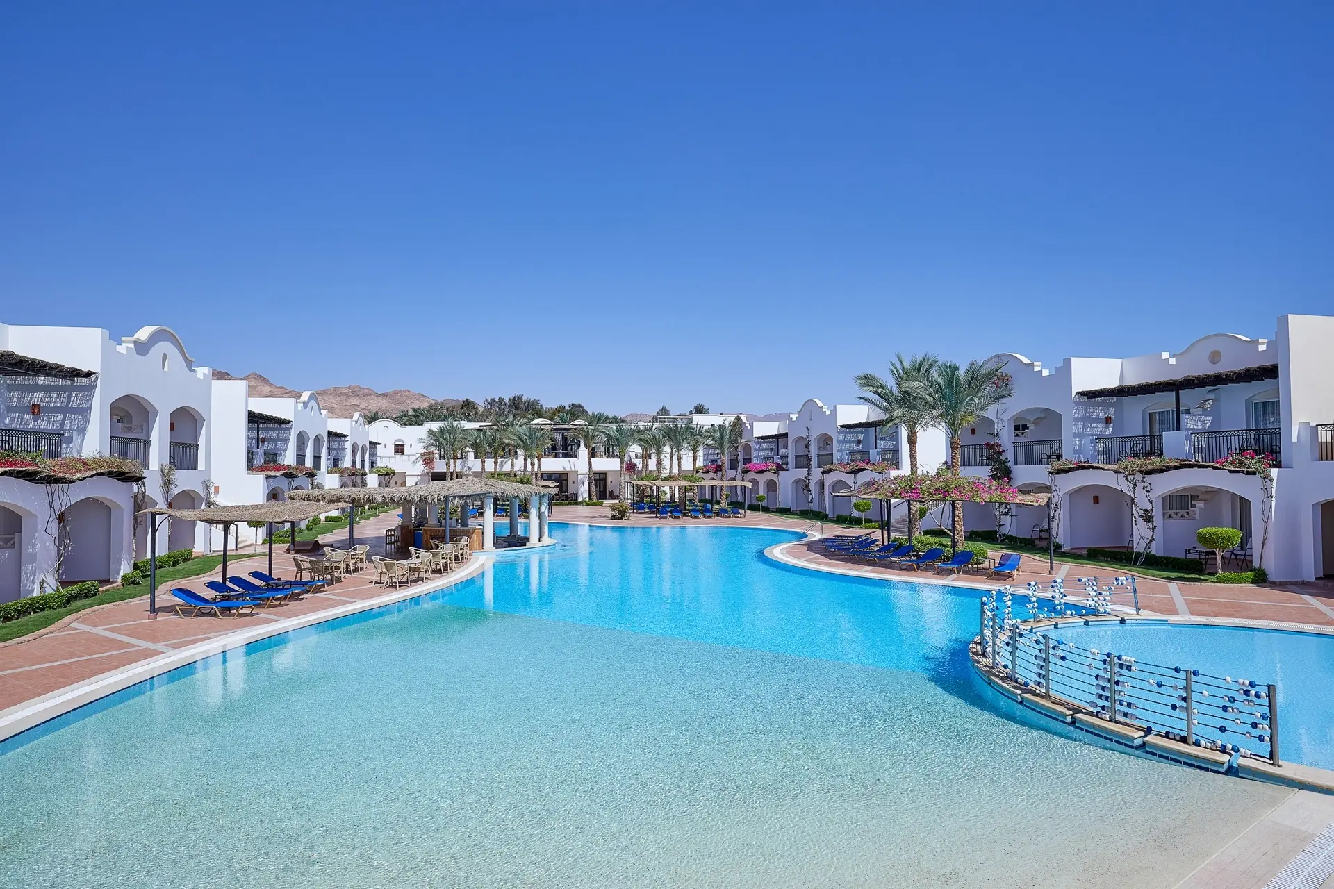 Swimming pool at Jaz Dahabeya Hotel in Dahab, Egypt