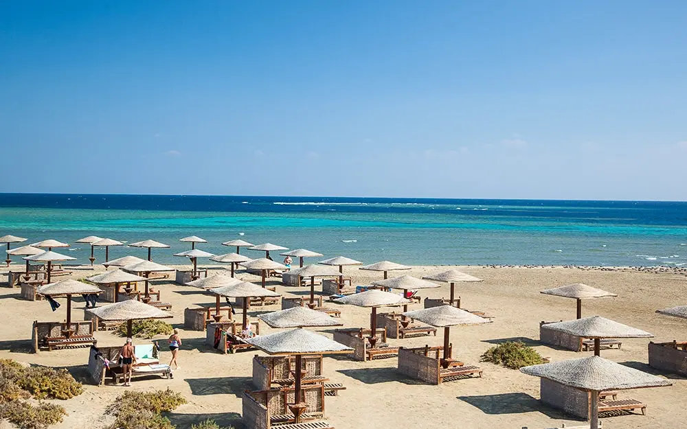Beach at Lahami Bay Beach Resort in Hamata, Egypt