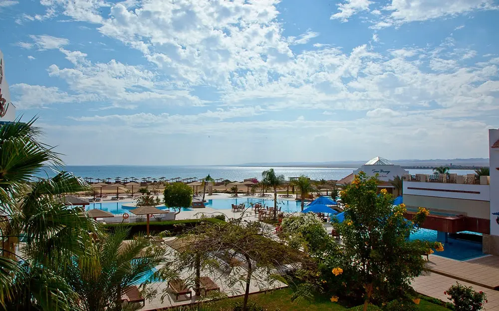 Swimming pool at Lahami Bay Beach Resort in Hamata, Egypt