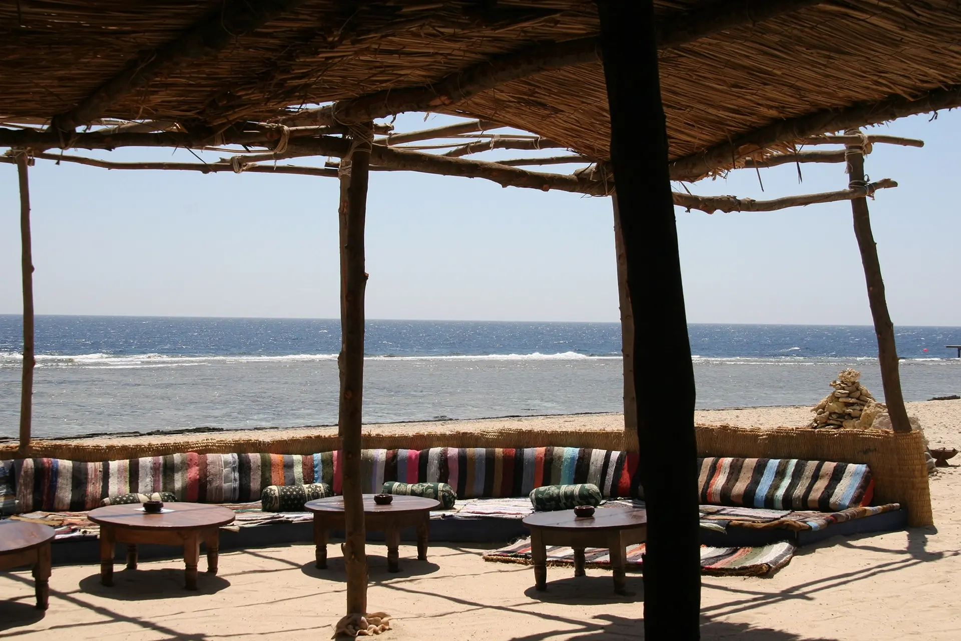 Dining area at Oasis Dive Resort in Marsa Alam, Egypt