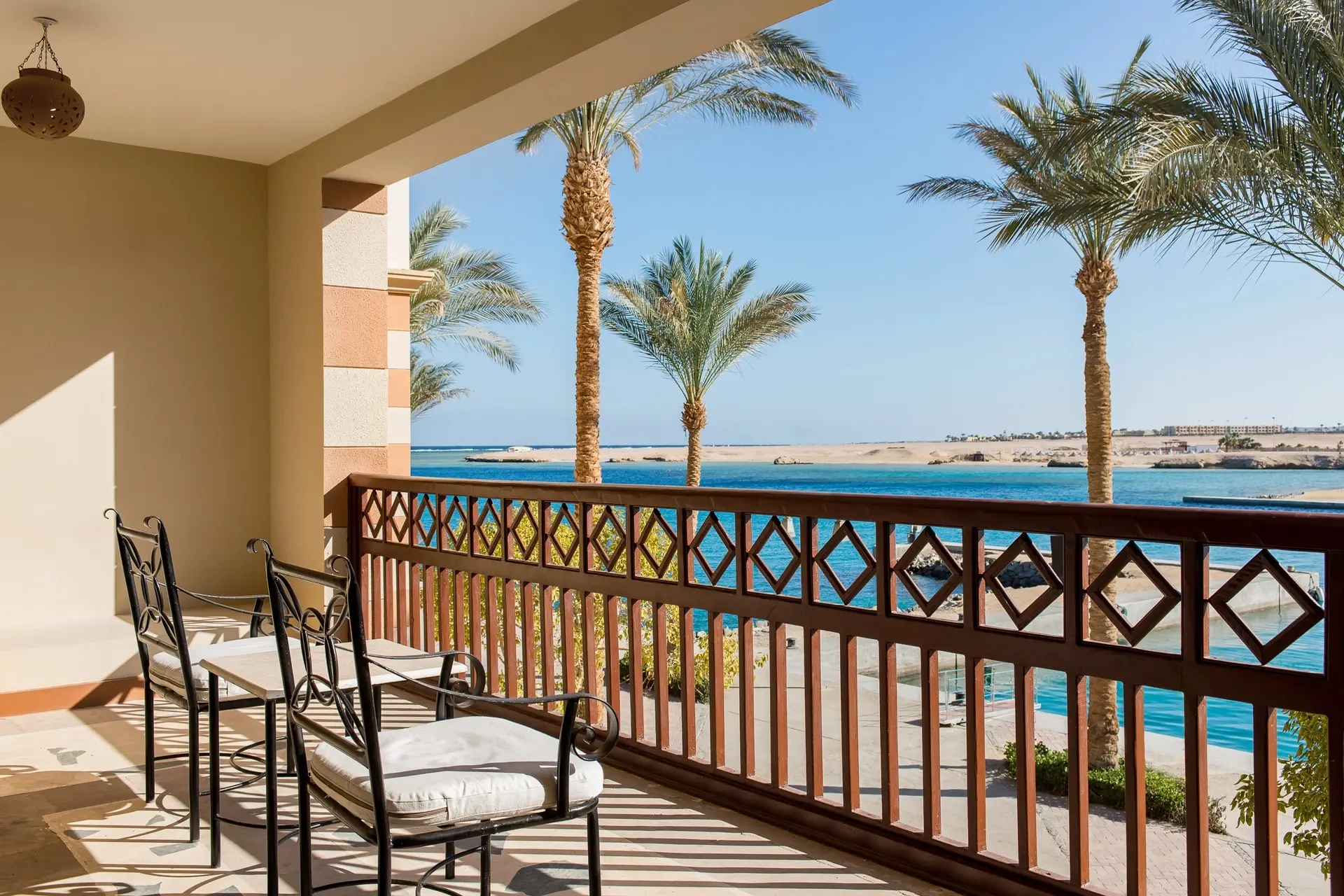 Premium suite terrace at Radisson Marina Resort in Port Ghalib, Egypt