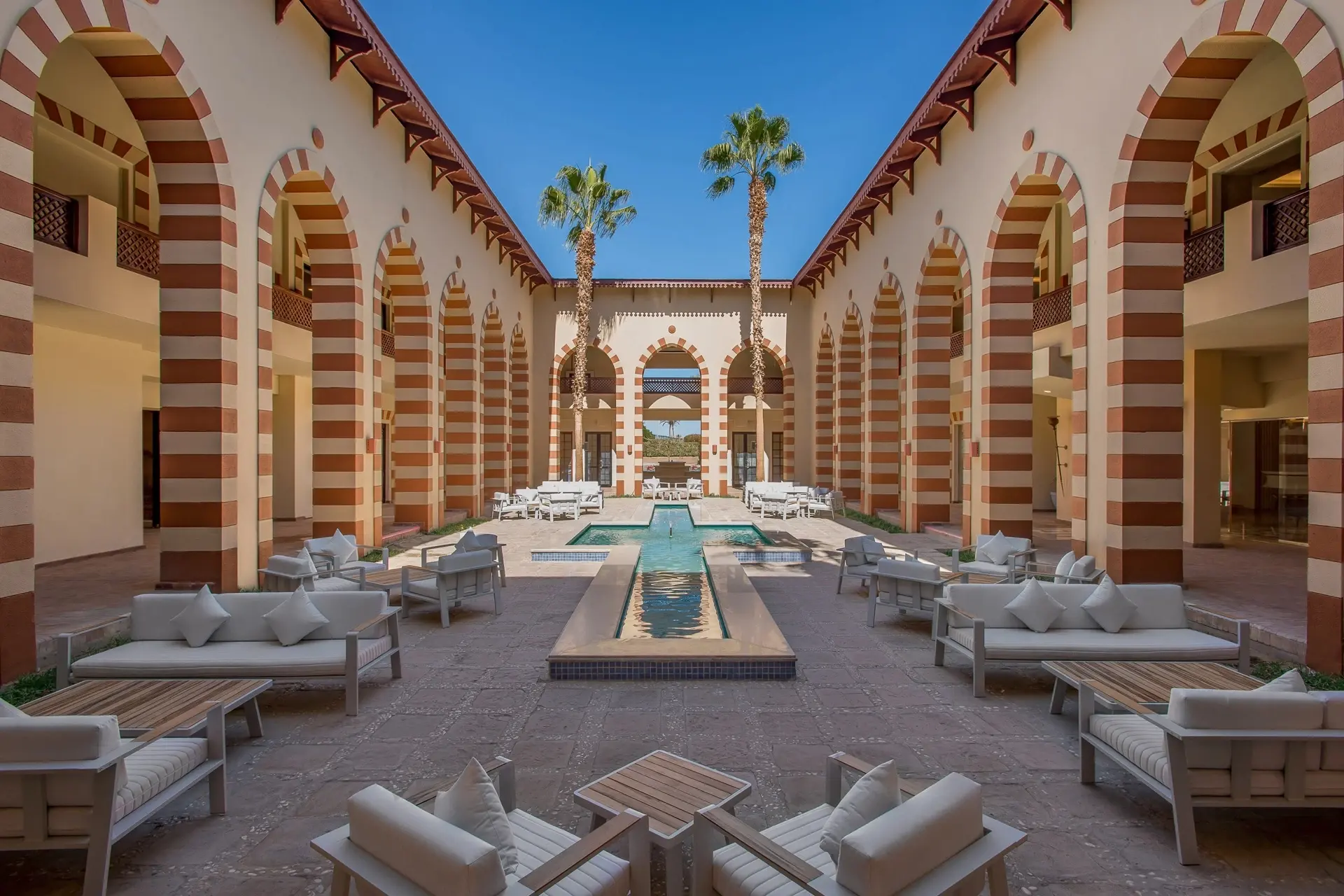 Terrace at Radisson Marina Resort in Port Ghalib, Egypt