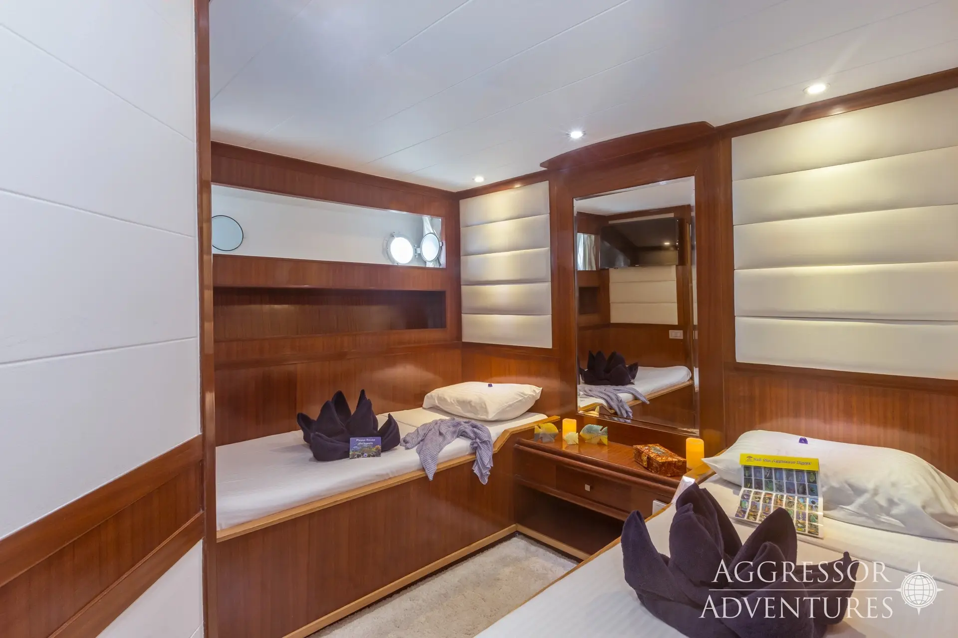 Twin cabin on Red Sea Aggressor II, Egypt