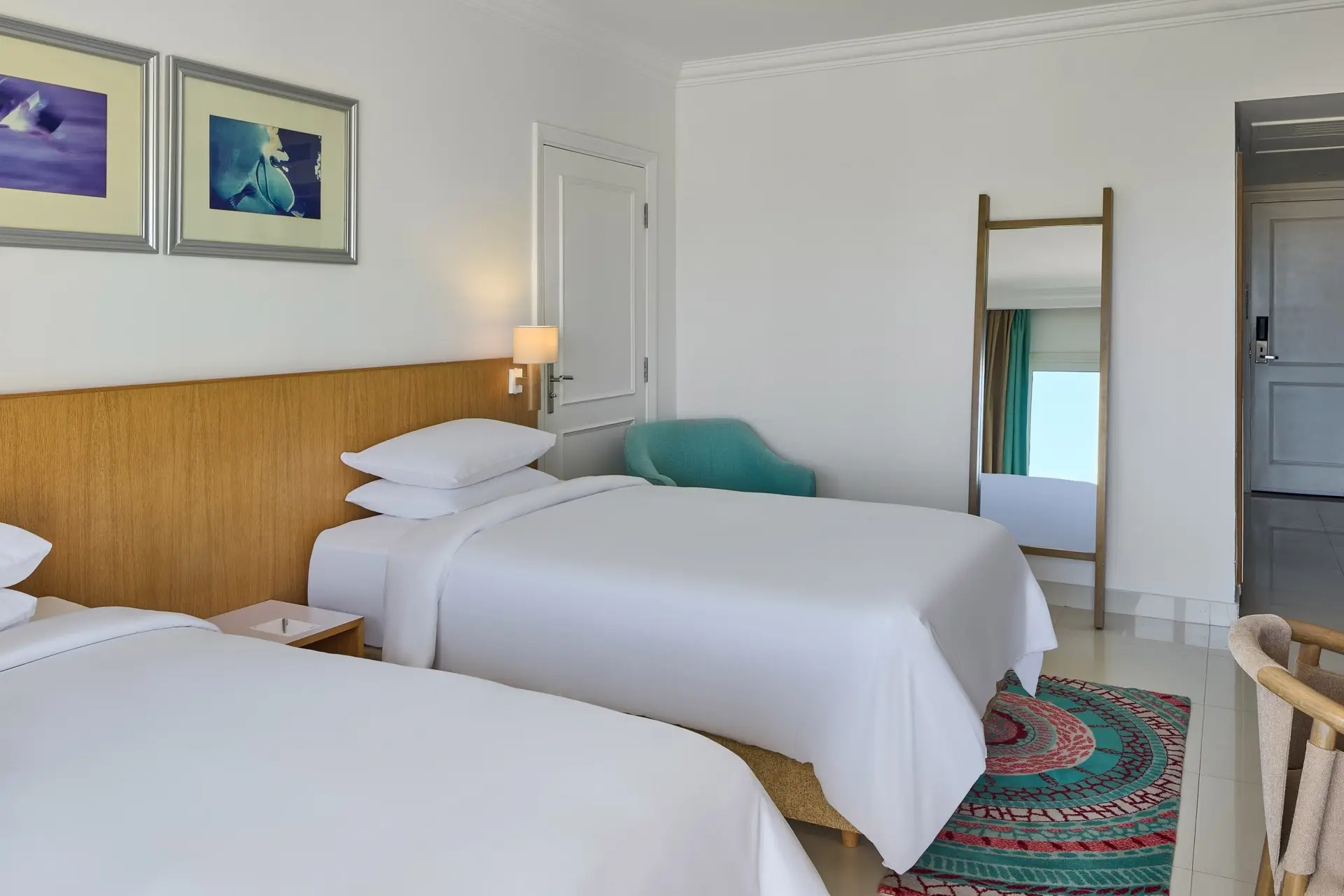 Twin bedroom at Renaissance Golden View Beach Resort in Sharm el Sheikh, Egypt