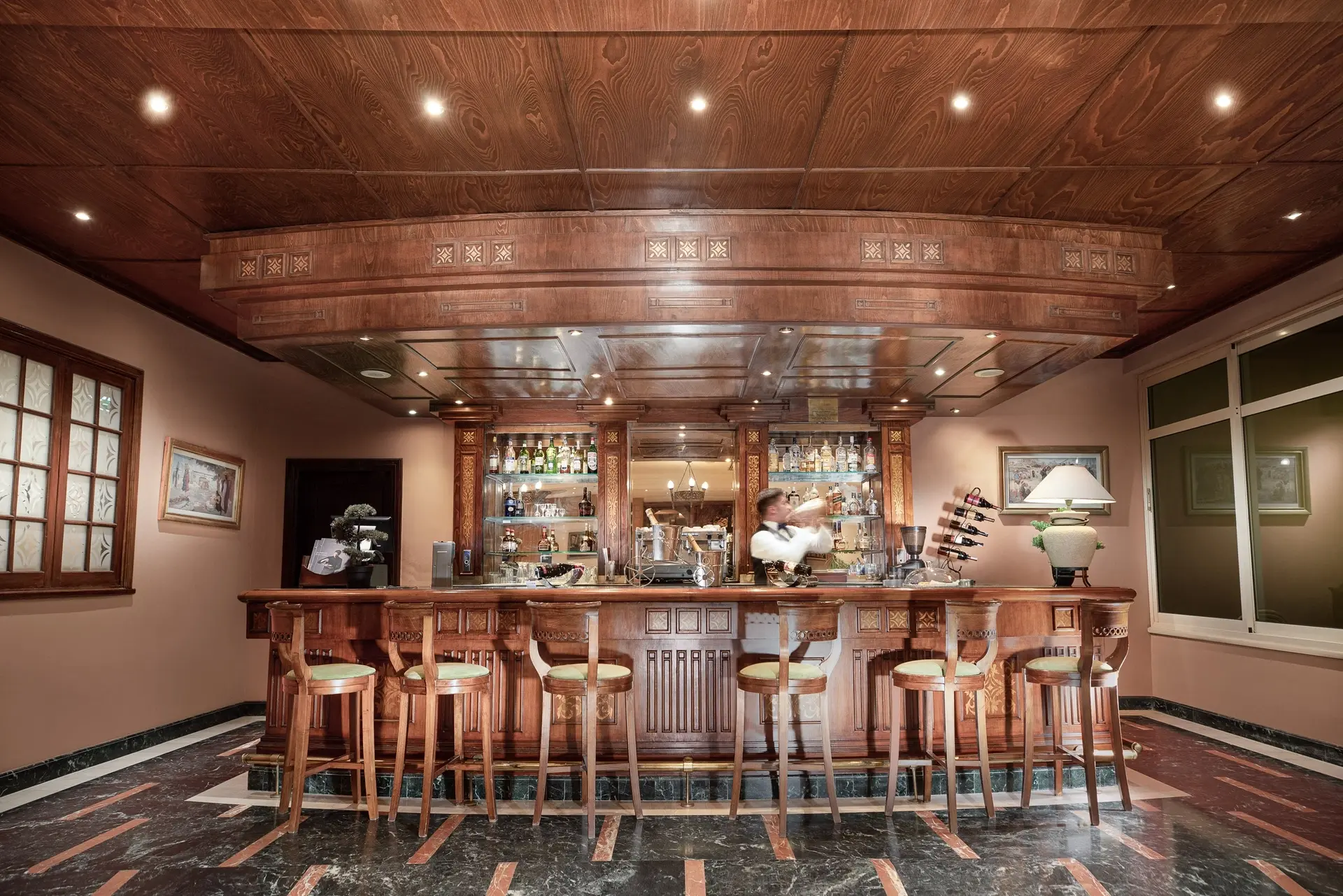 Lounge bar at Steigenberger Nile Palace in Egypt