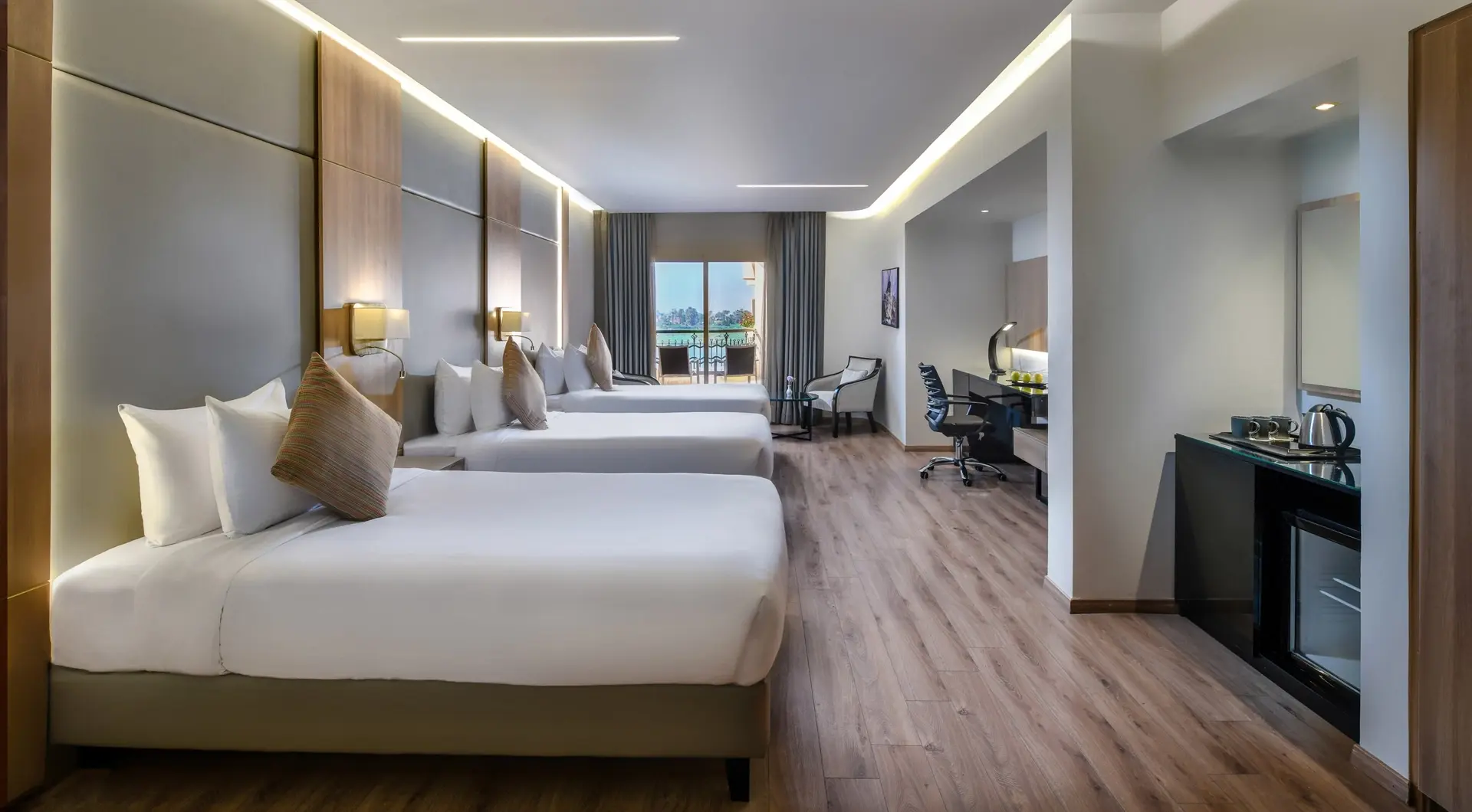 Bedroom at Steigenberger Nile Palace in Egypt