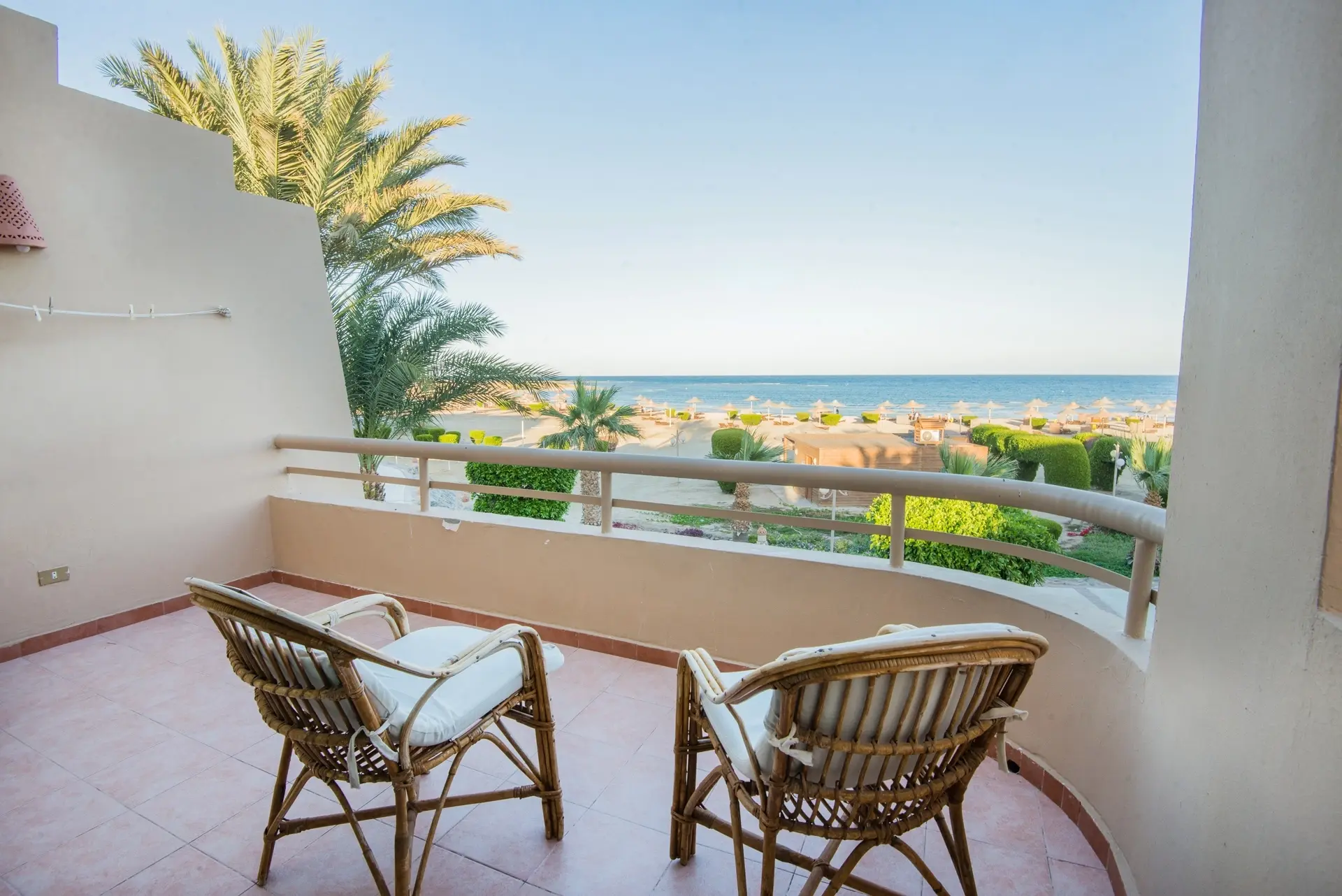 Balcony at Shams Alam Resort in Egypt