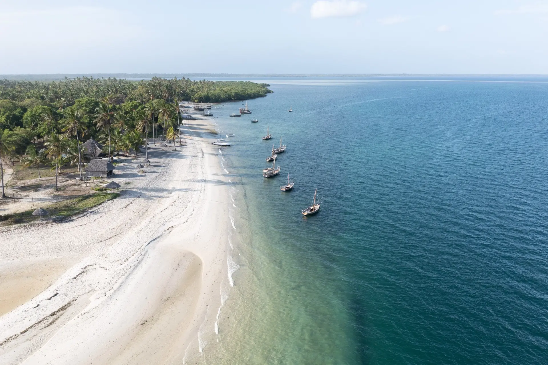 Aerial of Basecamp Mafia Island Eco Resort in Tanzania
