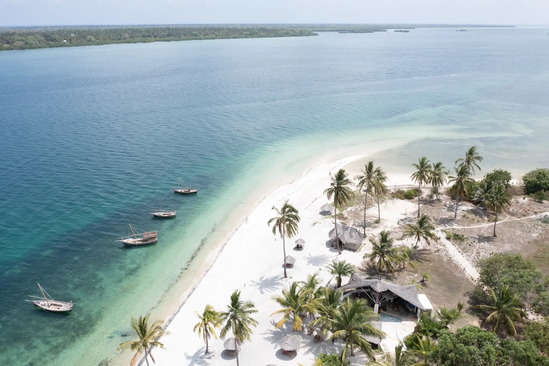 Aerial of Basecamp Mafia Island Eco Resort in Tanzania