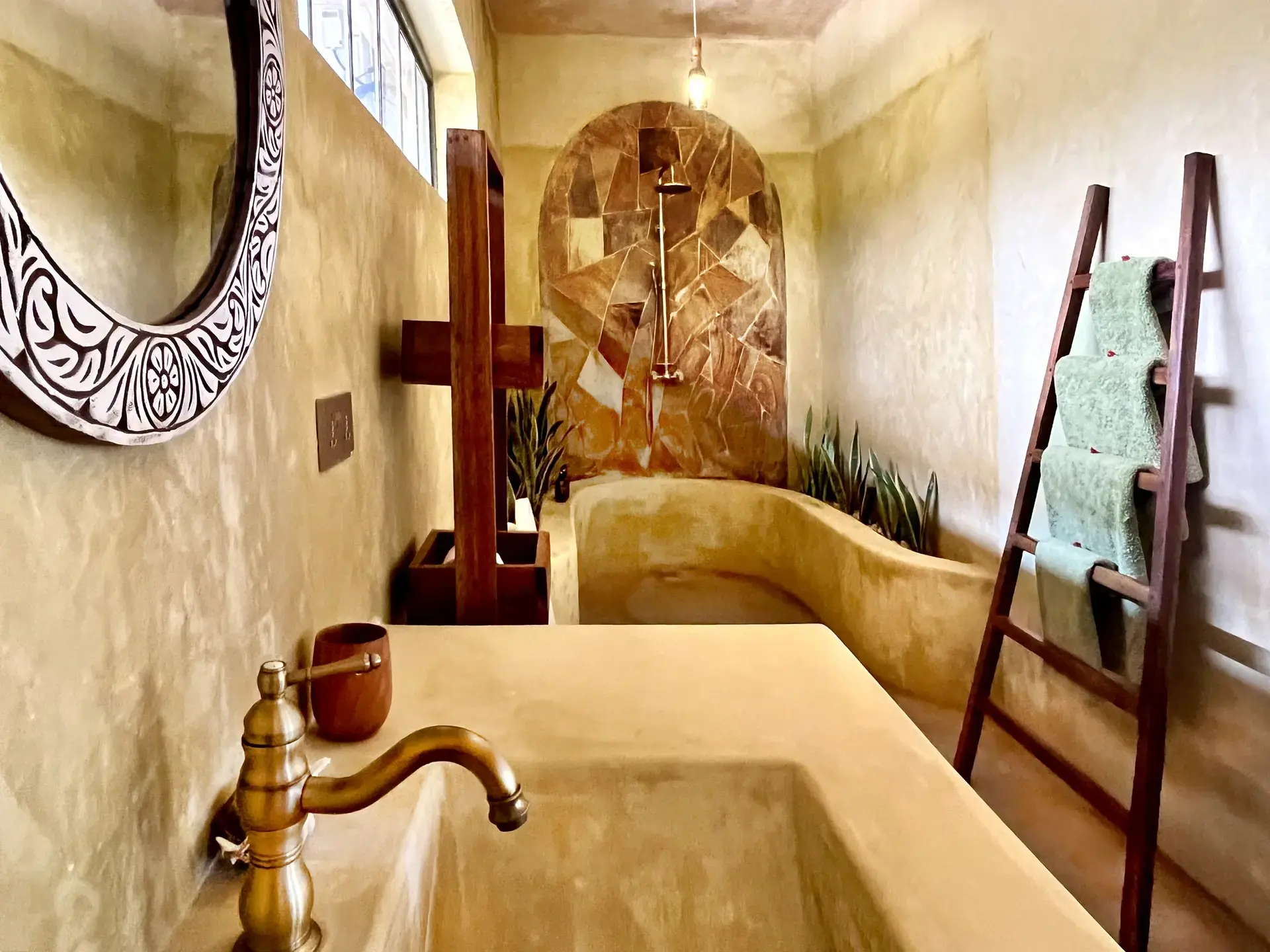 A bathroom at Afro Divers Lodge, Pemba, Tanzania.