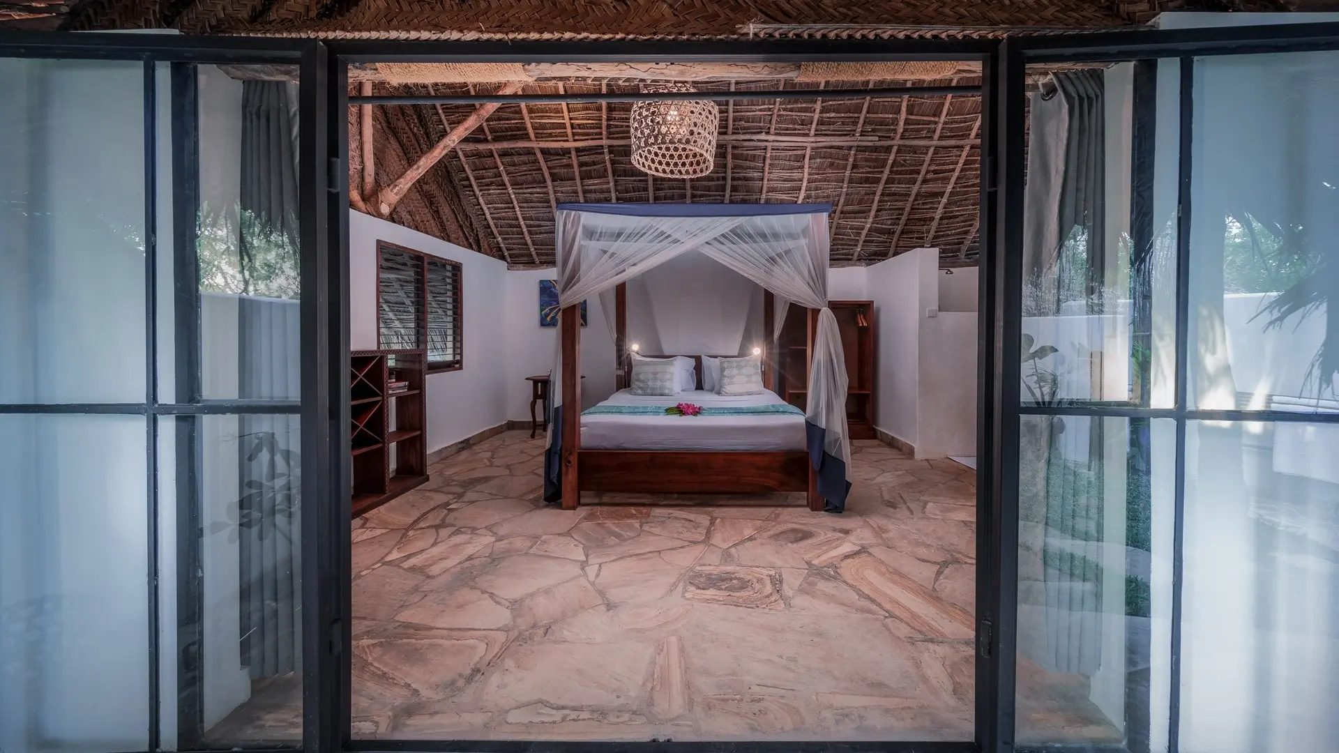 Standard garden room at The Manta Resort in Pemba, Tanzania
