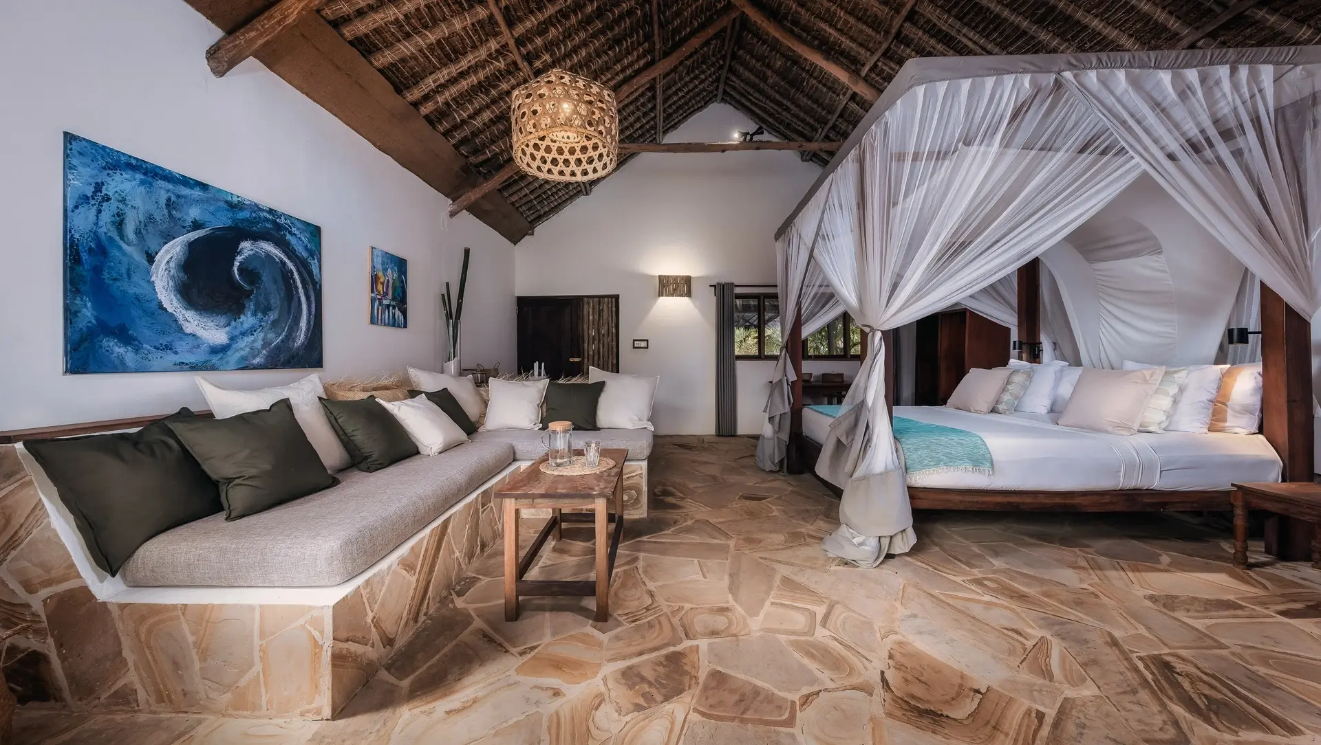 Superior garden room at The Manta Resort in Pemba, Tanzania