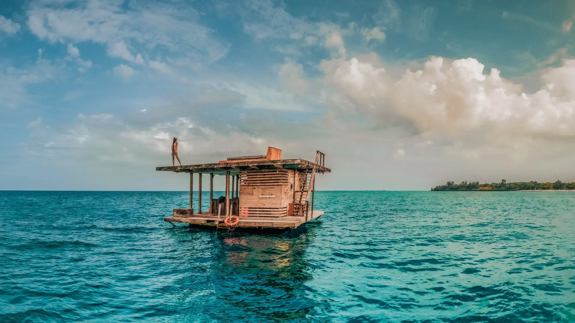 Underwater room at The Manta Resort in Pemba, Tanzania.