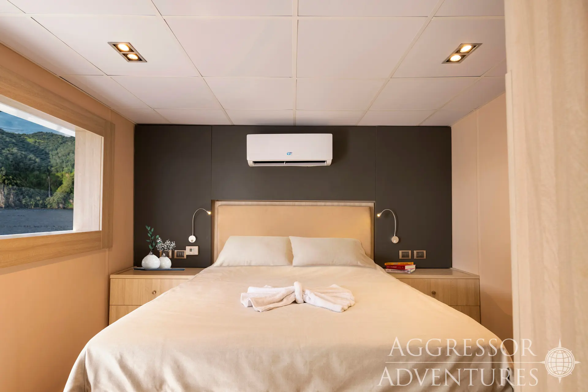 Master state room on Cocos Island Aggressor, Costa Rica