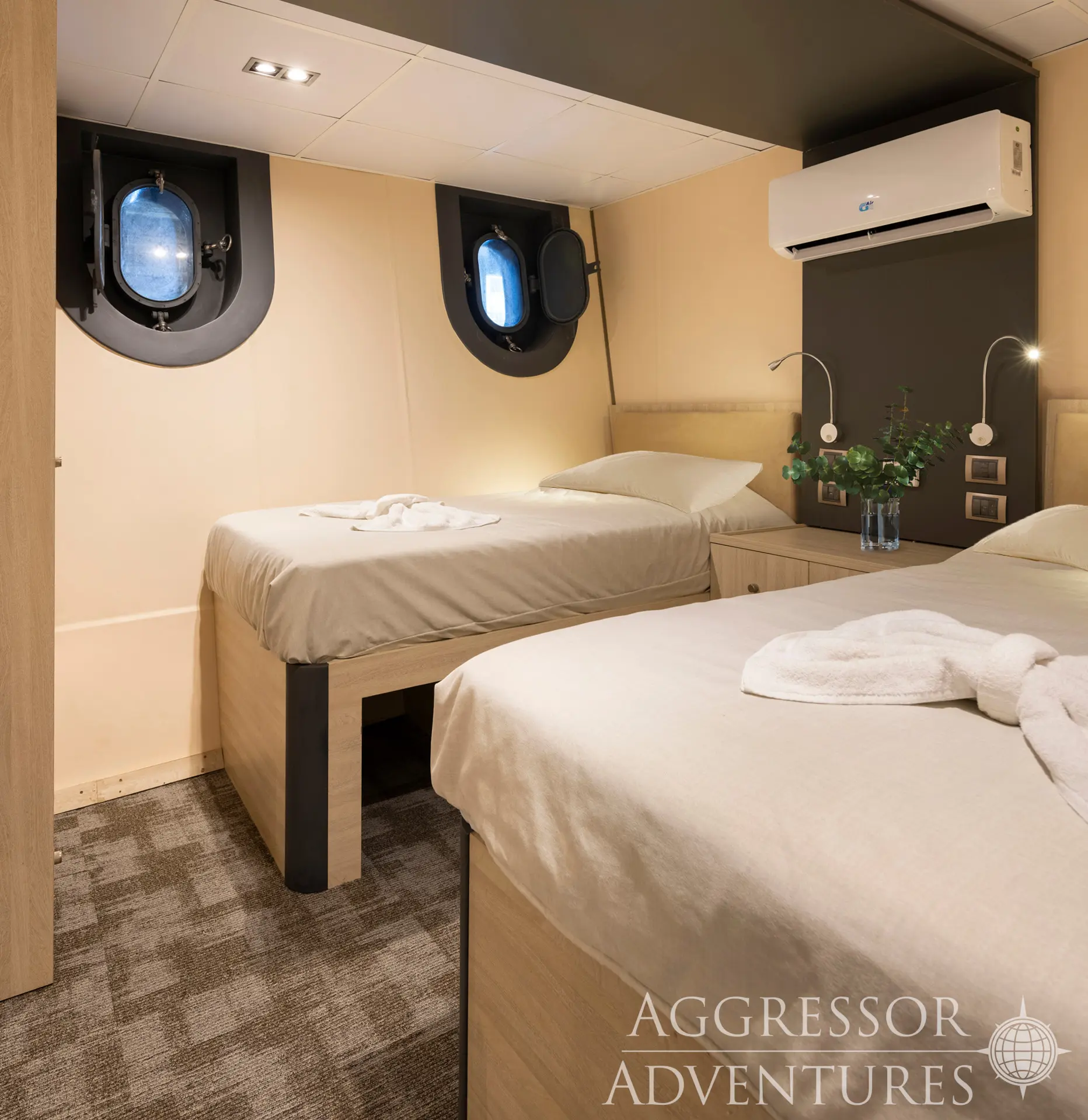 Deluxe state room on Cocos Island Aggressor, Costa Rica