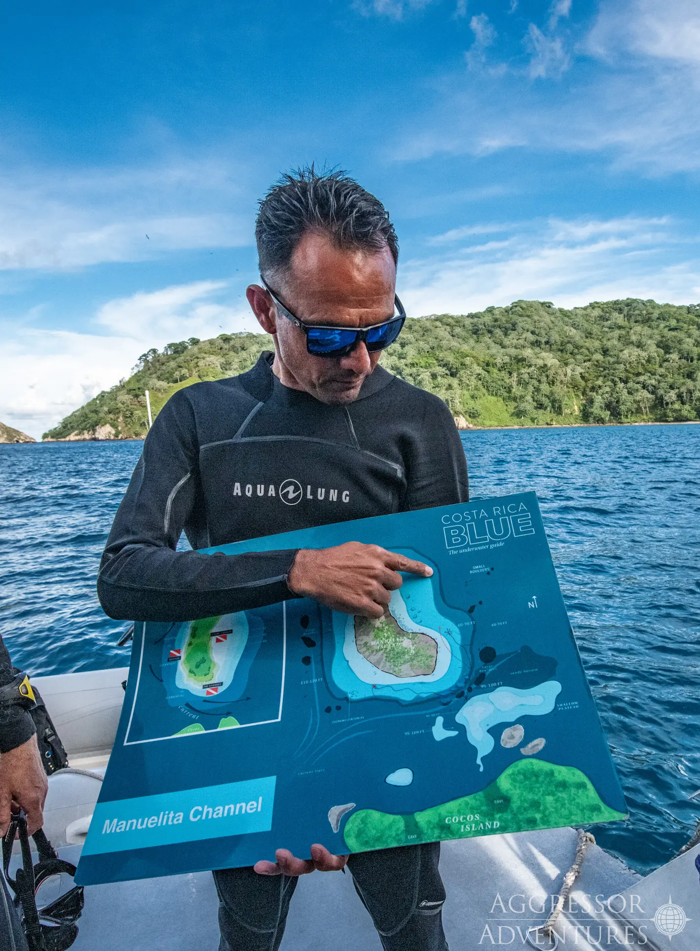 Dive briefing on Cocos Island Aggressor, Costa Rica