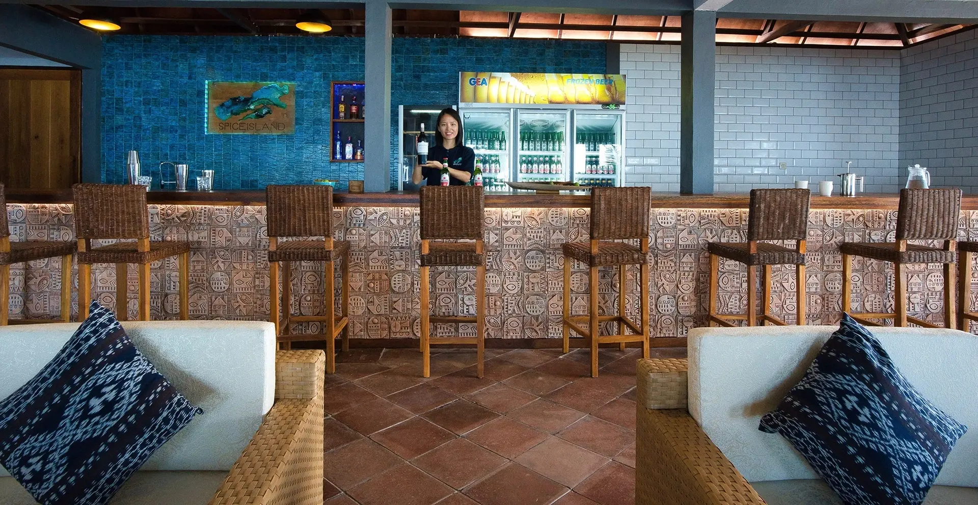 Bar at Spice Island Divers Resort in Ambon, Indonesia