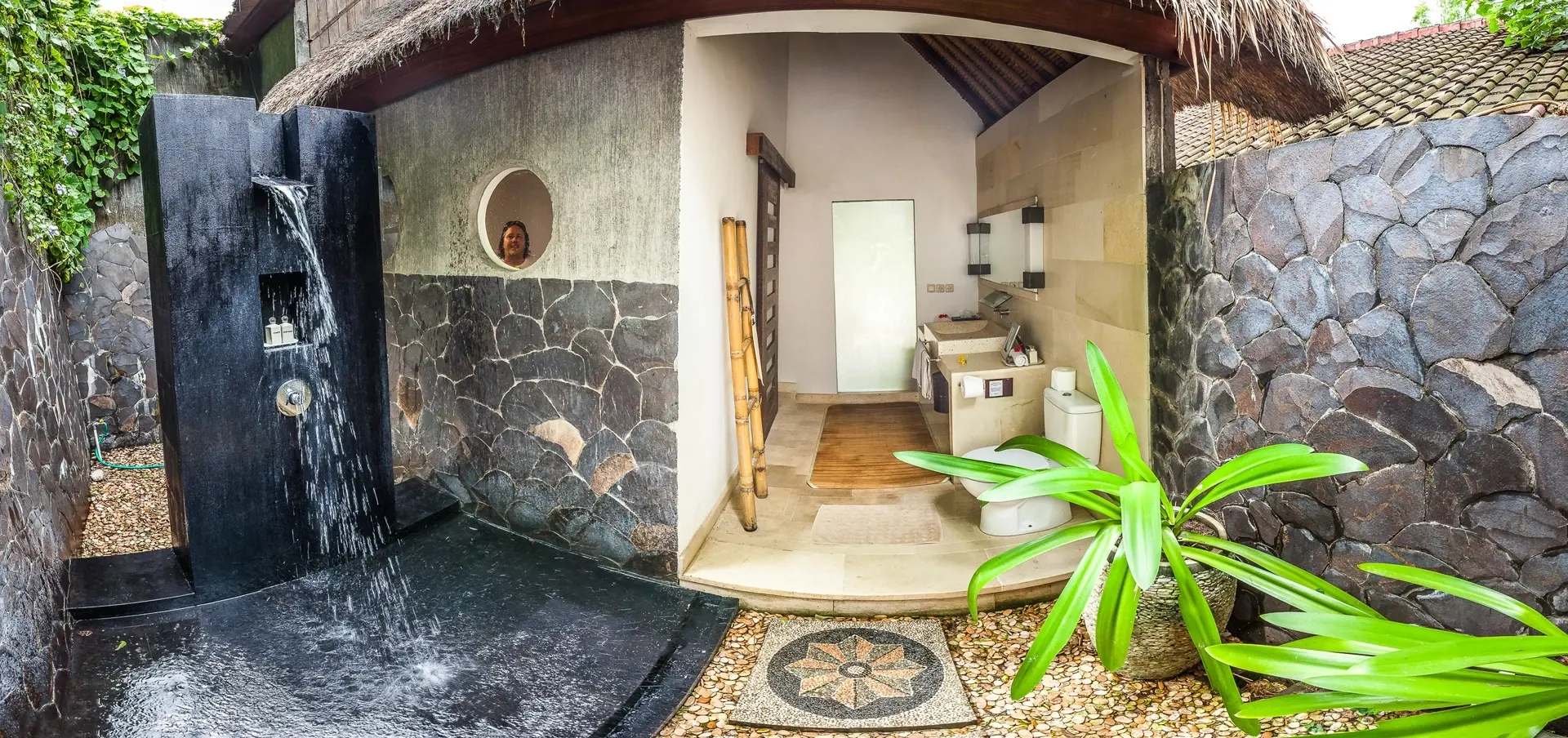 Shower in Villa Anton at Alam Batu in Bali, Indonesia