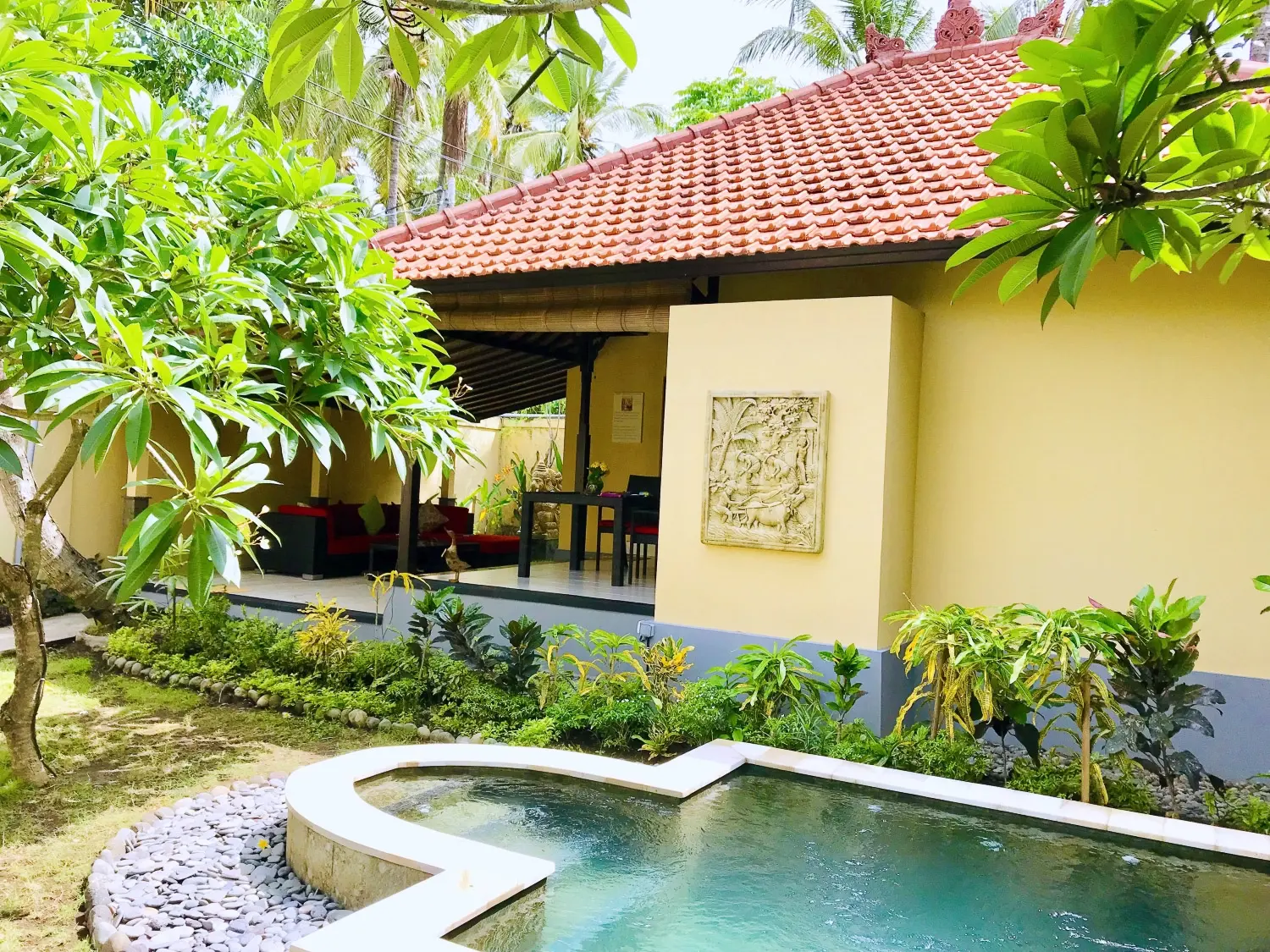 Villa yudistira with plunge pool at Teluk Karang Resort in Bali, Indonesia