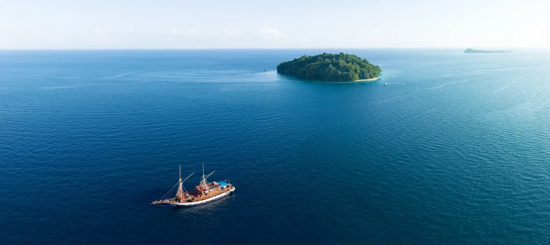 Dive boat in Dampier Strait, Indonesia