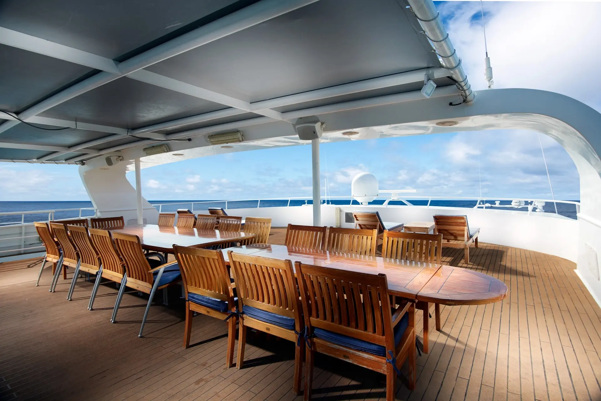 Sun deck on board Solitude Adventurer liveaboard in Indonesia