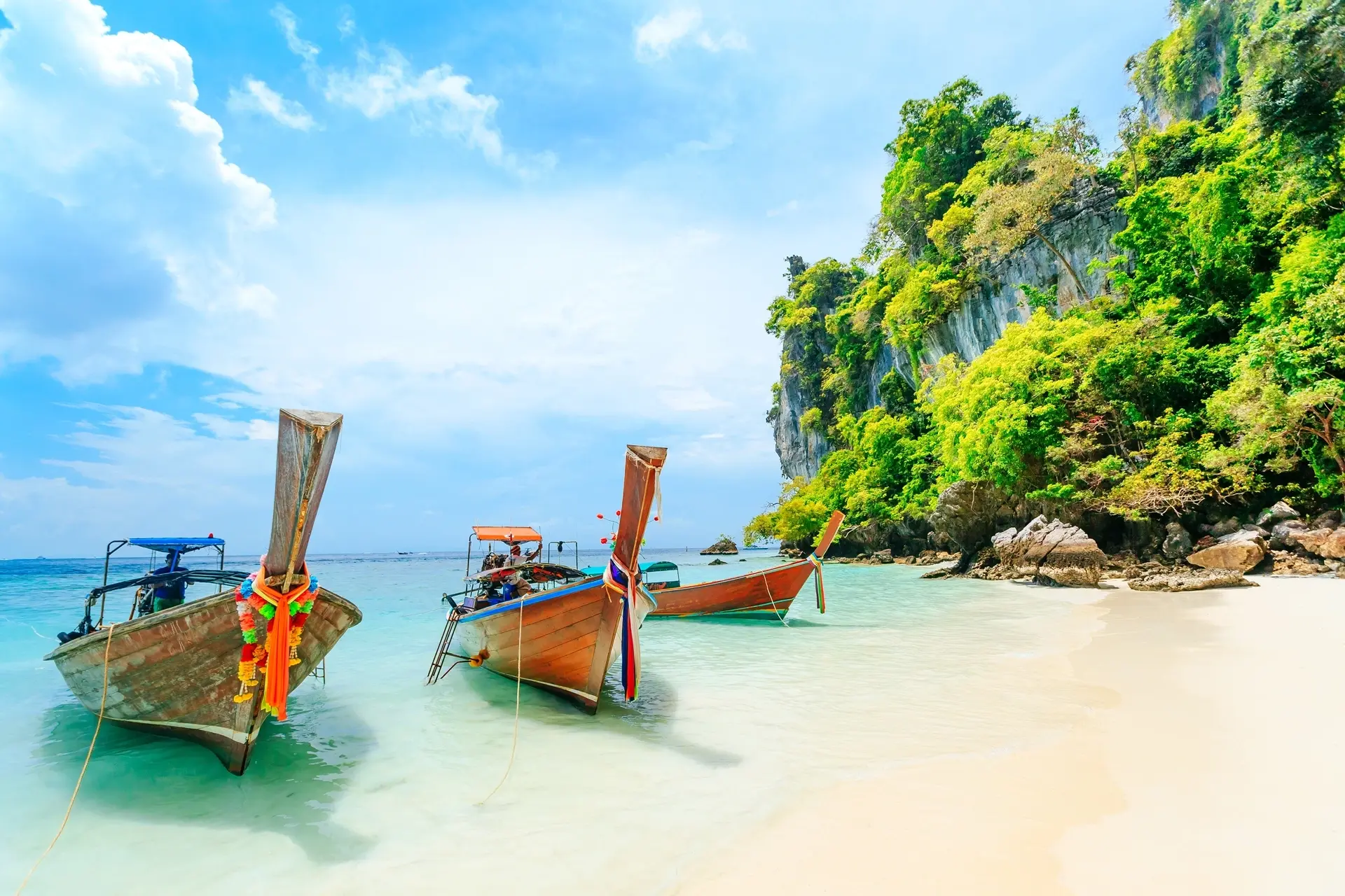 Longtail boats in Phuket, Thailand