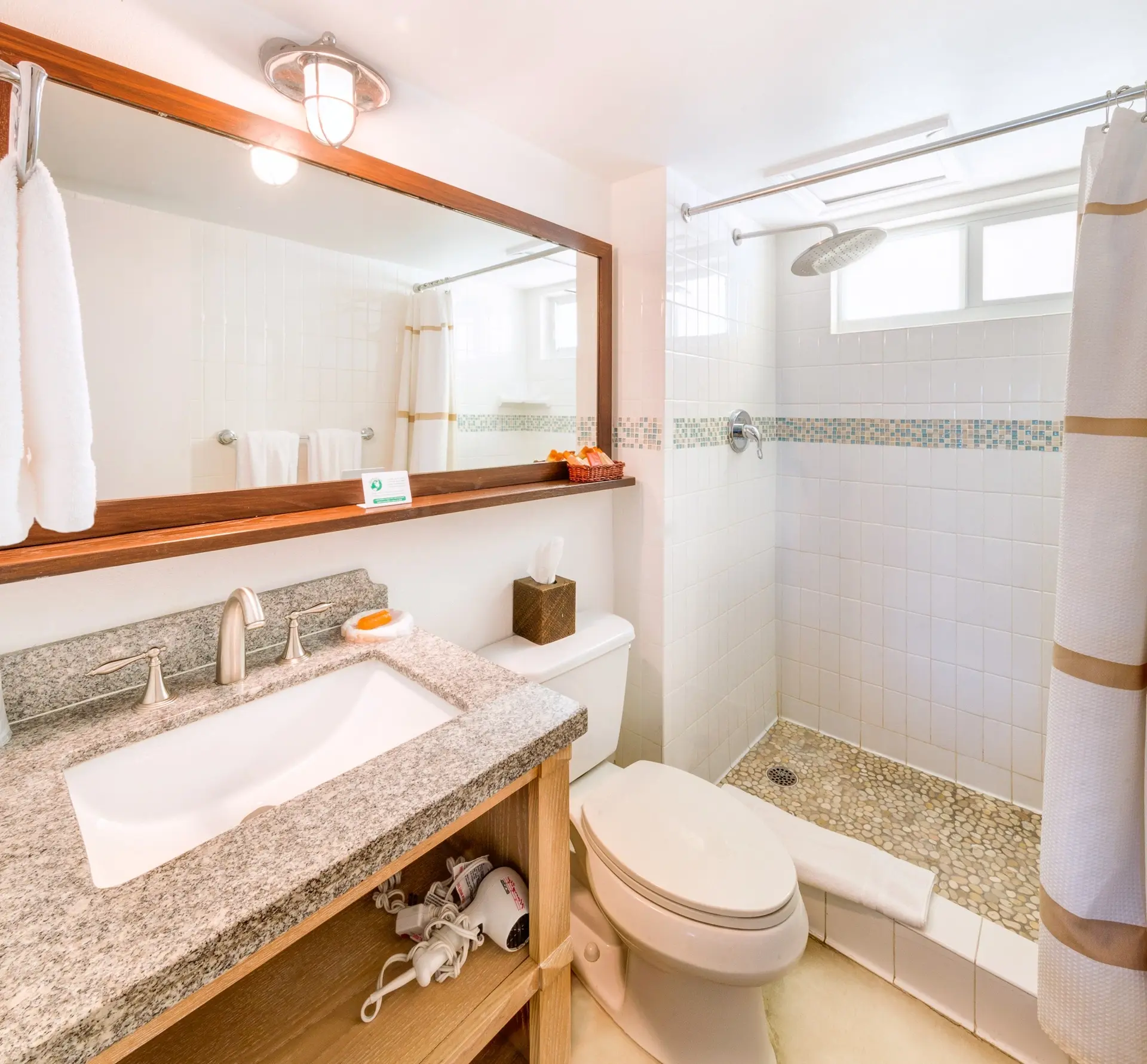 Standard bathroom at Bimini Big Game Club in the Bahamas