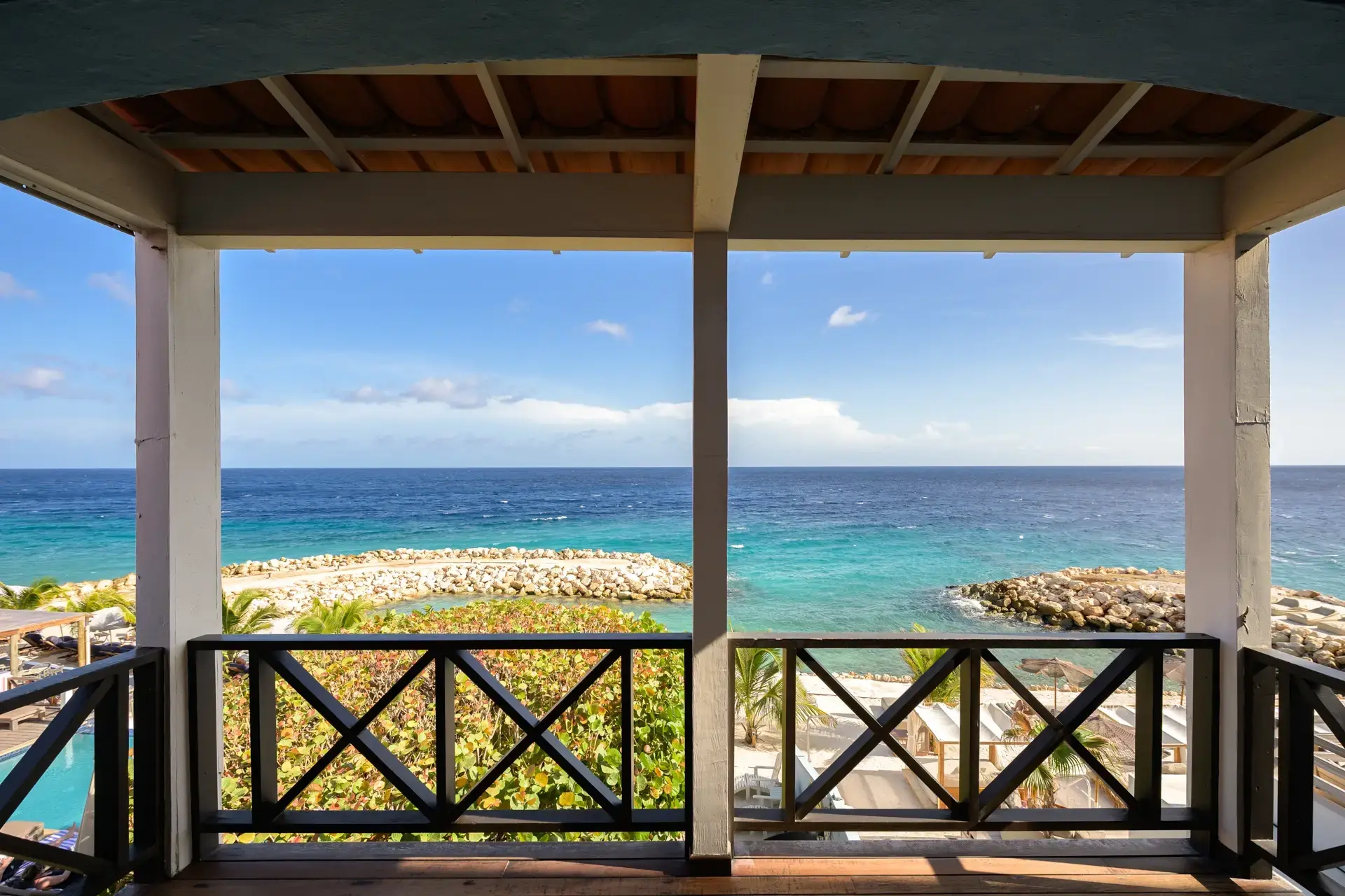 View from a two-bedroom apartment at Scuba Lodge Boutique Hotel, Curacao.