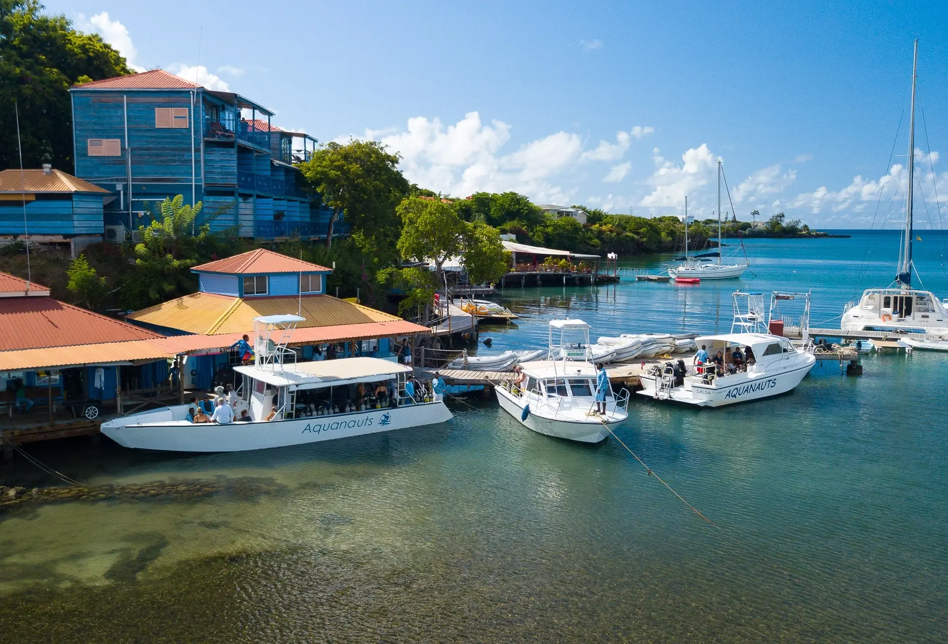 Aquanauts dive centre at True Blue Bay Boutique Resort in Grenada