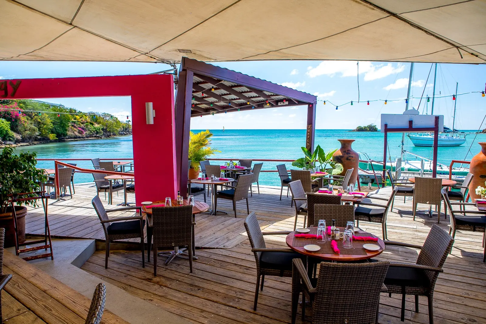 Restaurant at True Blue Bay Boutique Resort in Grenada