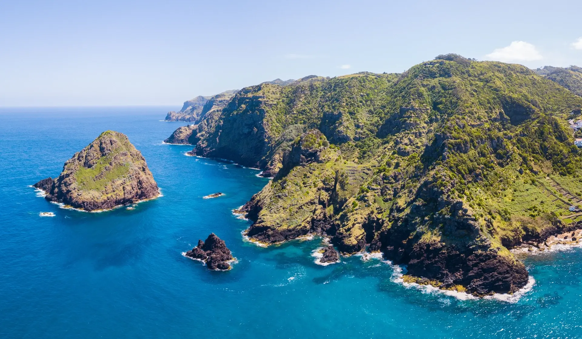 Santa Maria coastline in the Azores