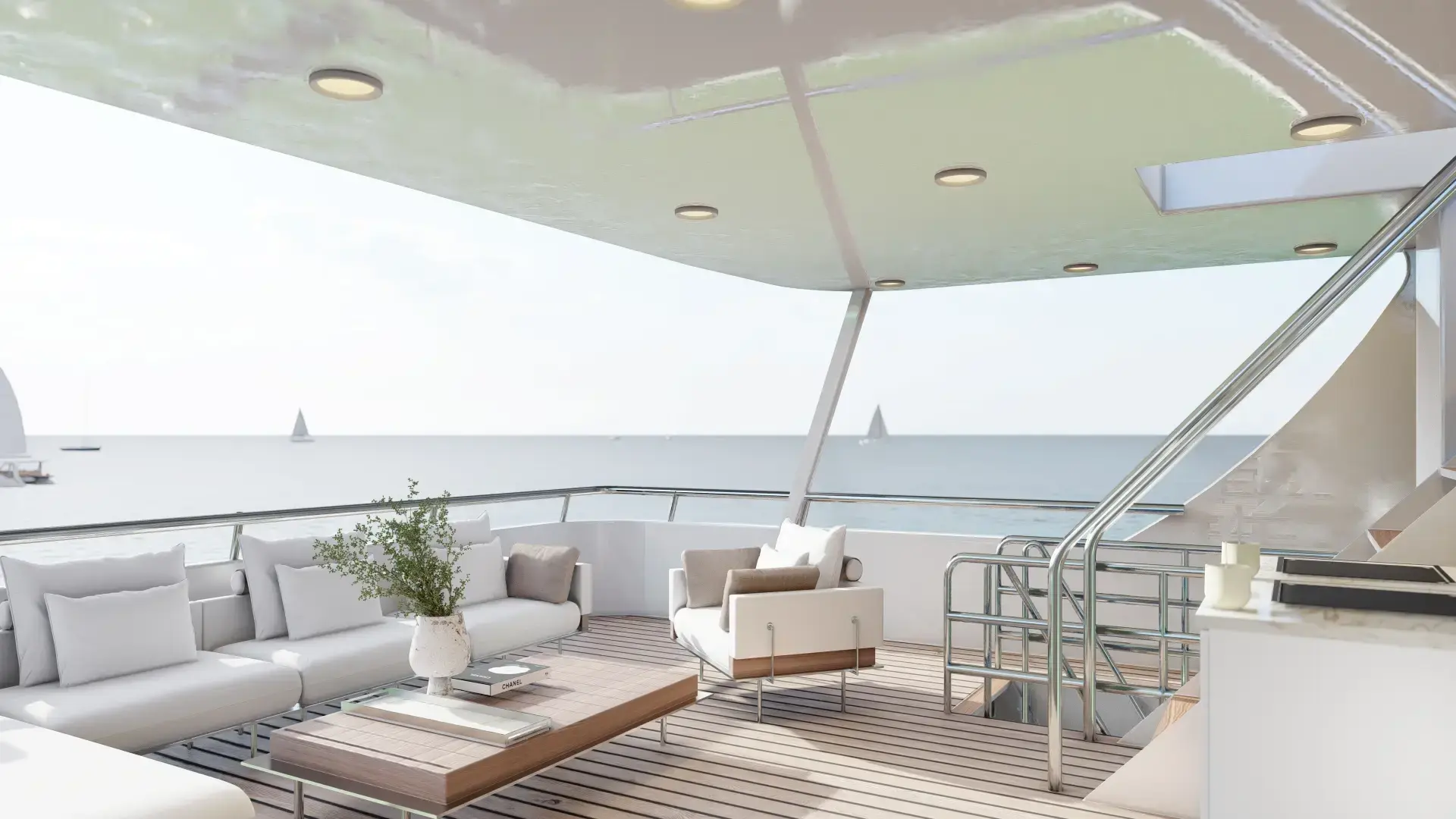 Al fresco deck on Galaxy Diver II, Galapagos Islands