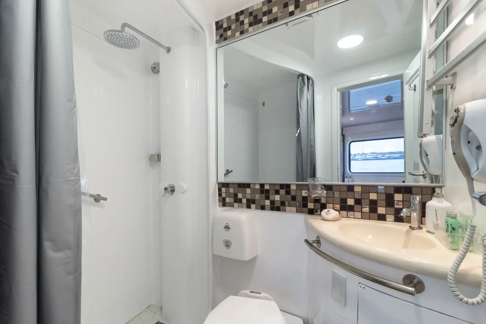 A bathroom on Galaxy Diver III, Galapagos Islands