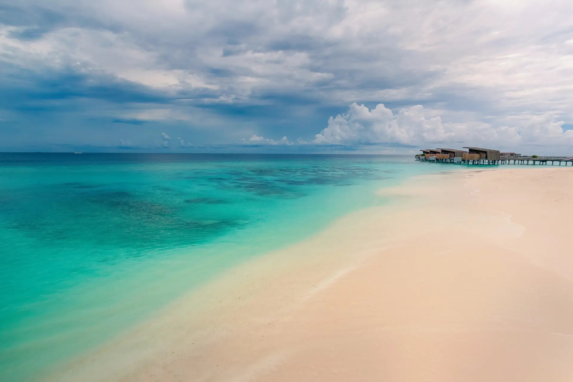 Beach in the Huvadhoo Atoll, the Maldives