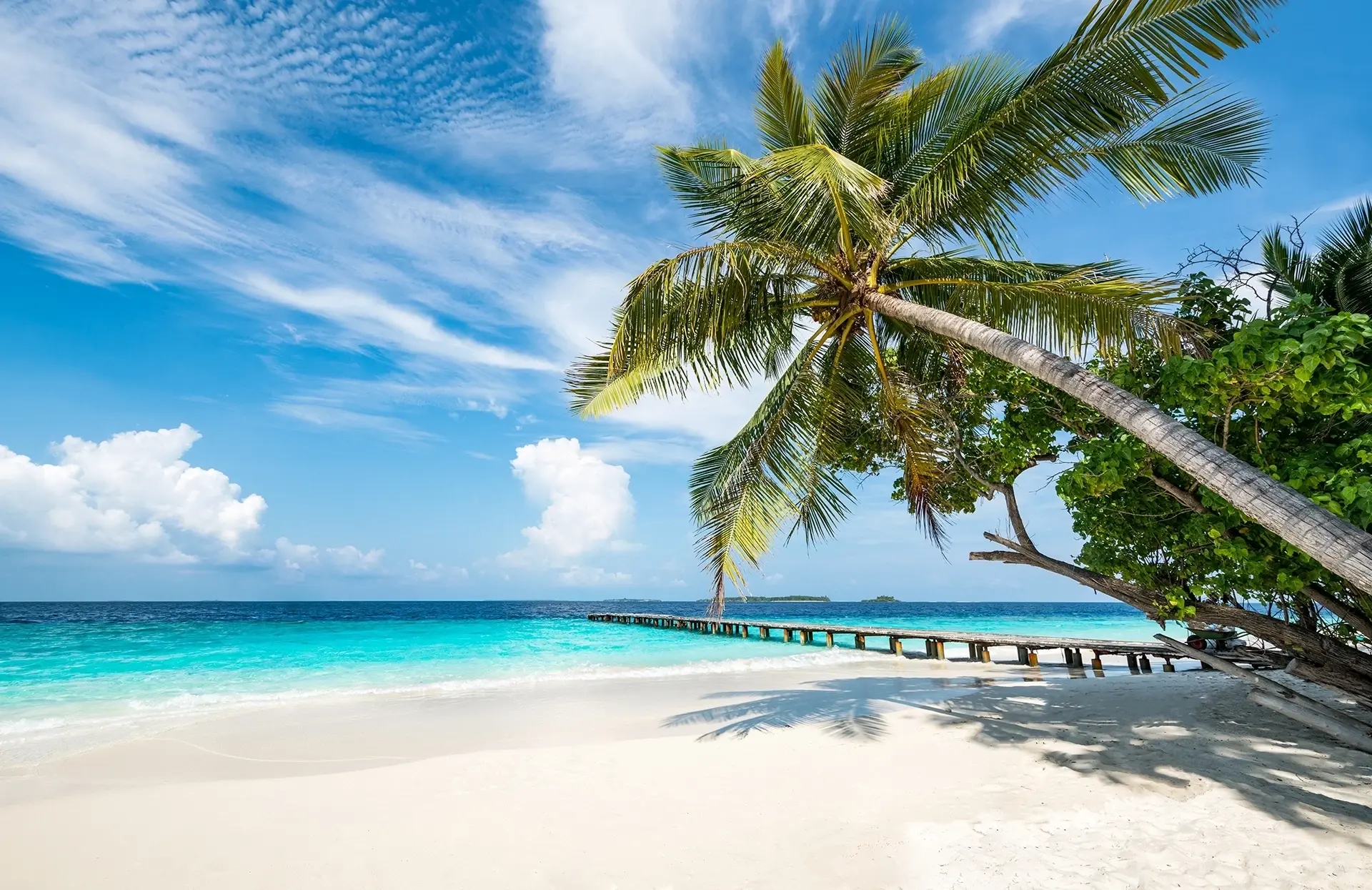 Beach scene in the Maldives
