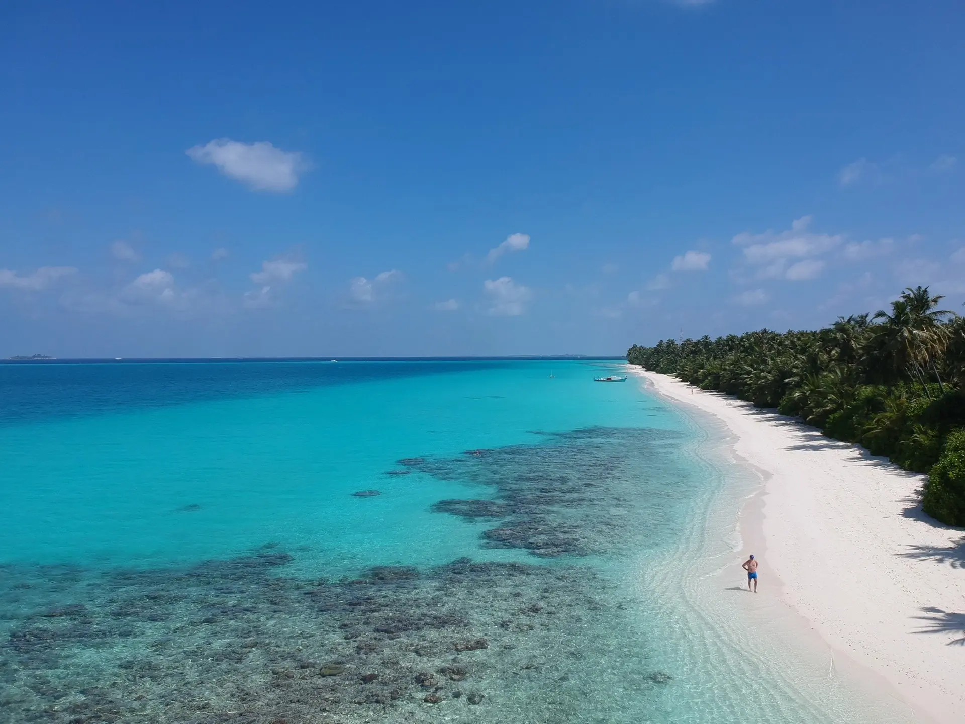 Beach on Dhigurah Island in the Maldives