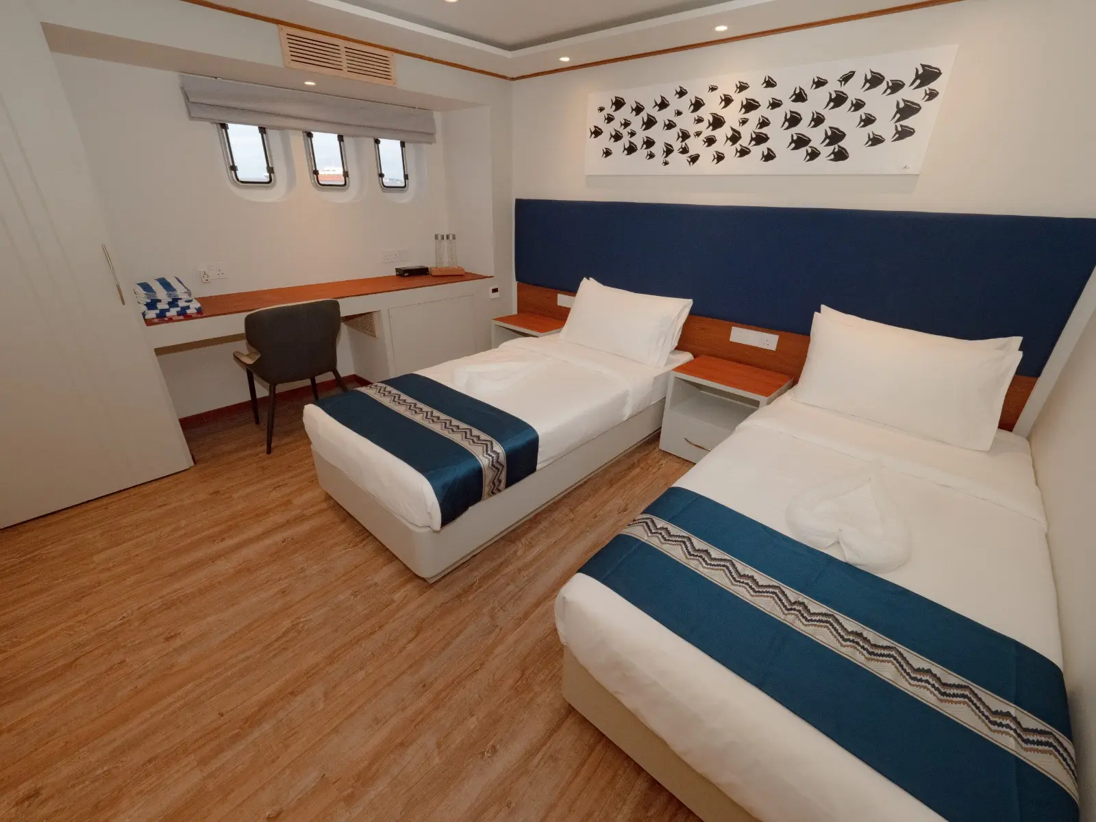 A twin cabin on Seascape.