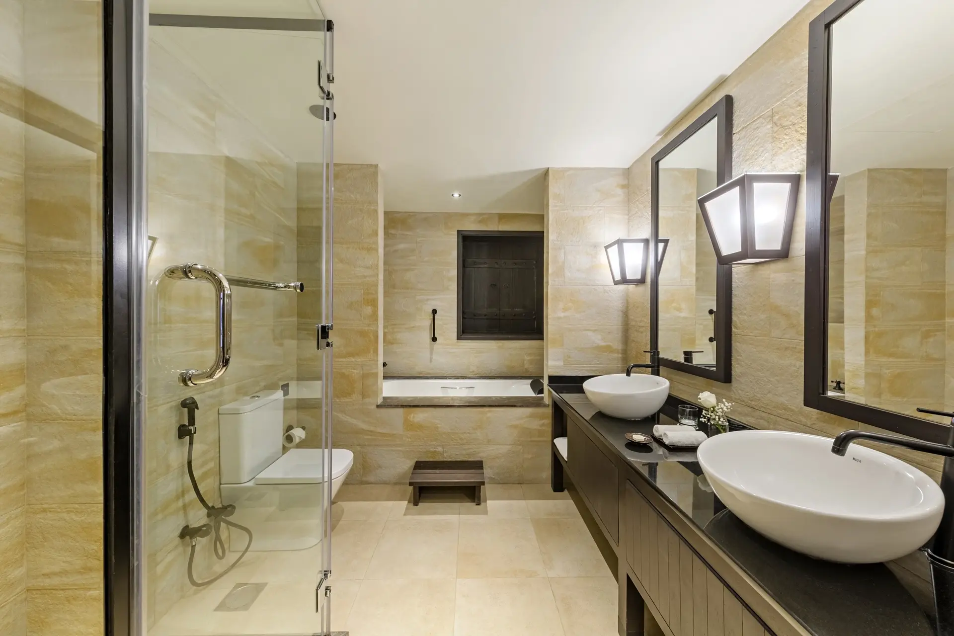 Suite bathroom at Atana Resort in the Musandam Peninsula, Oman