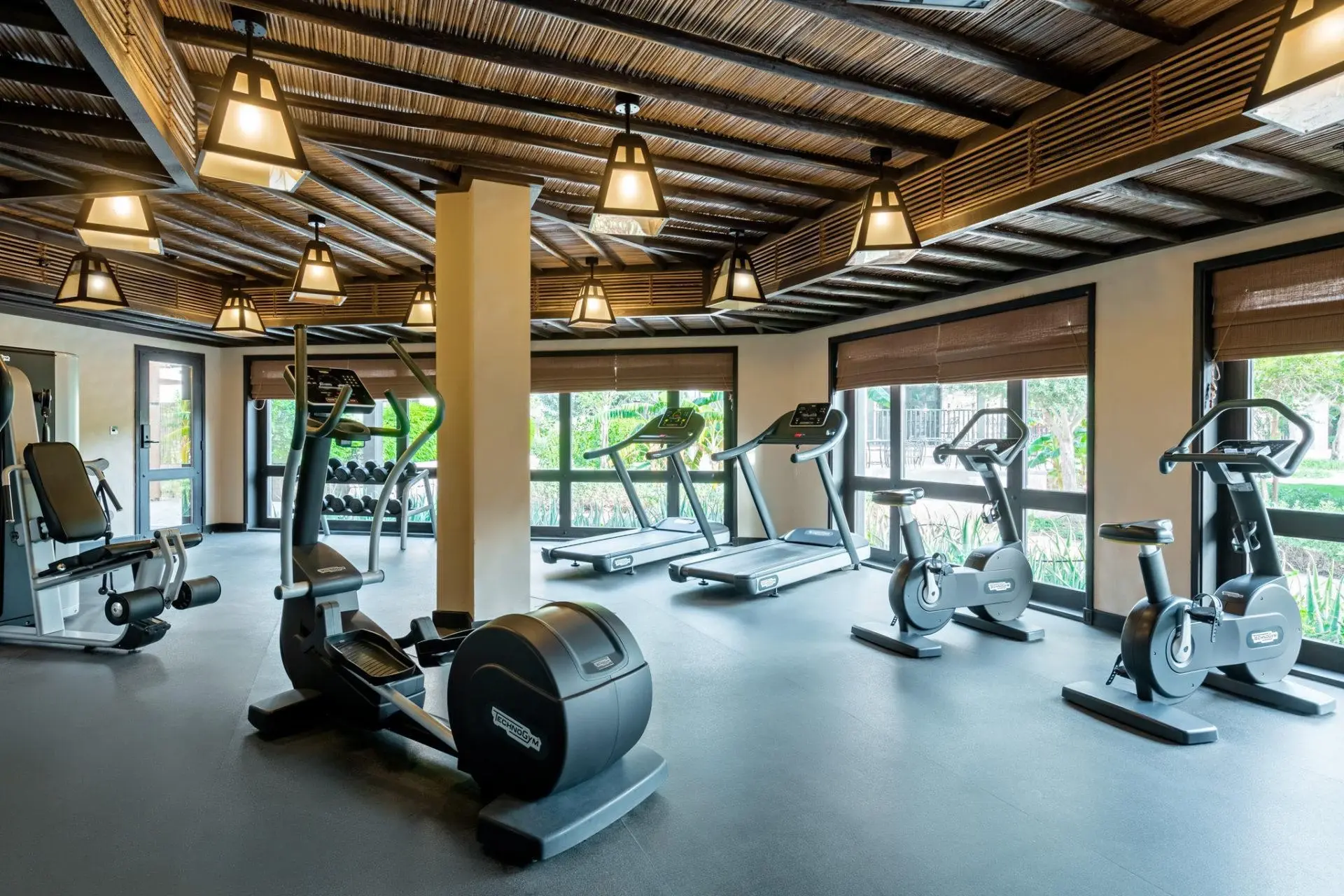 Gym at Atana Resort in the Musandam Peninsula, Oman