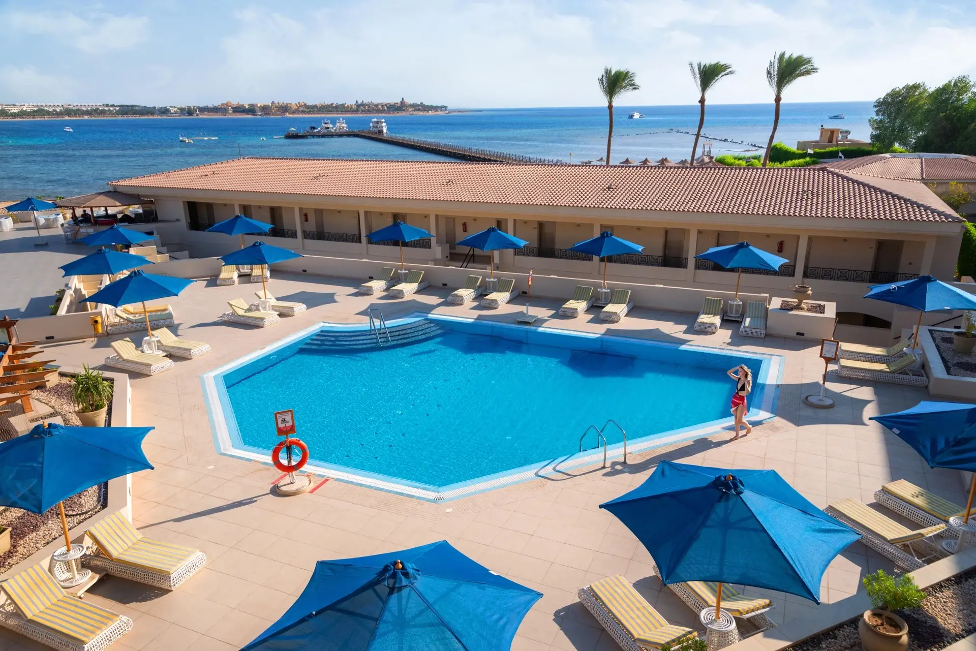The adults-only pool at Cleopatra Resort Makadi Bay, Egypt.