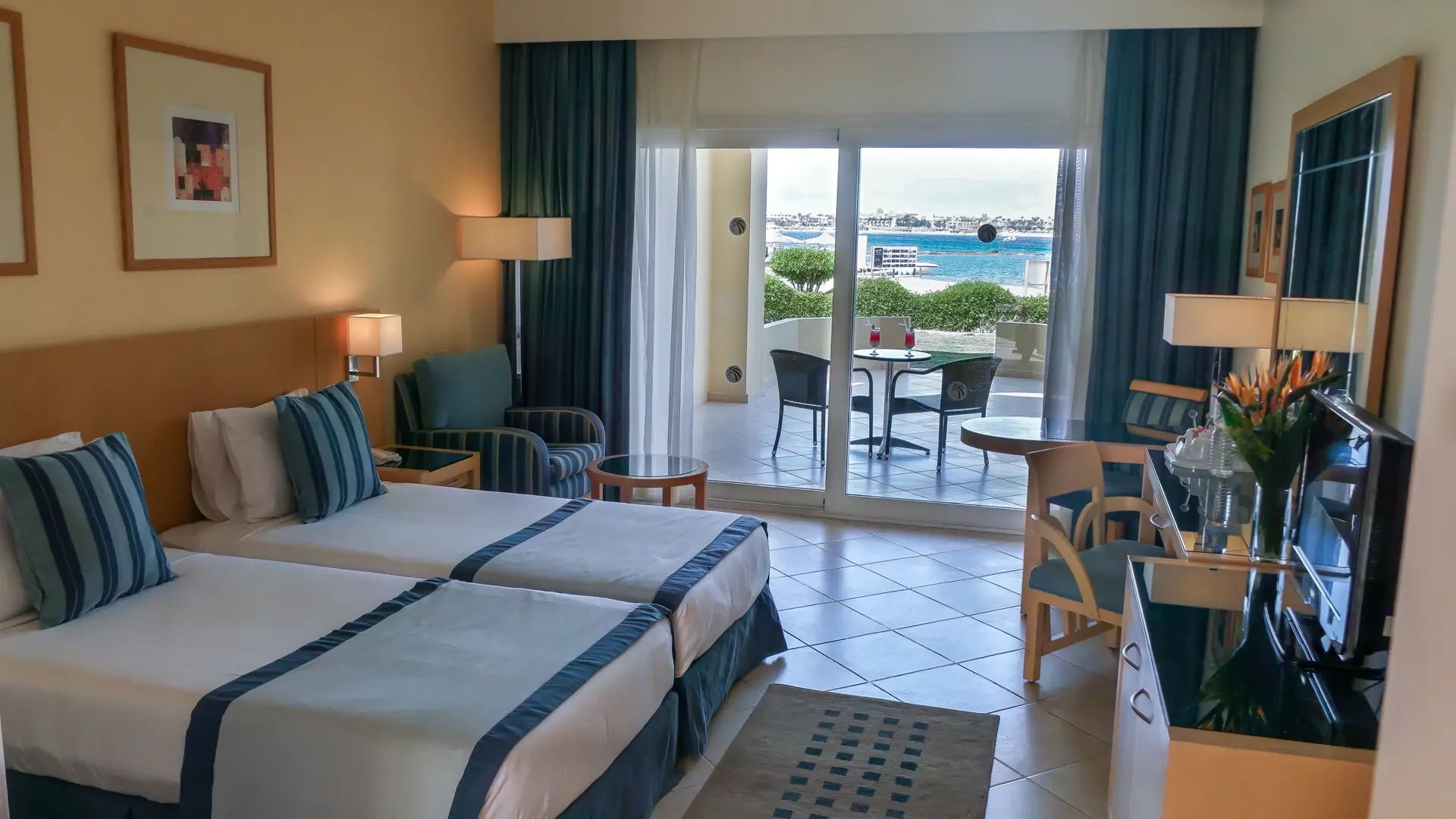 Standard Sea View Room at Cleopatra Resort Makadi Bay, Egypt.