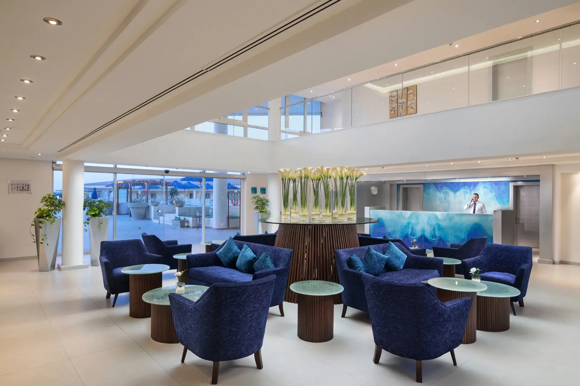 The adults-only lobby area at Cleopatra Resort Makadi Bay, Egypt.