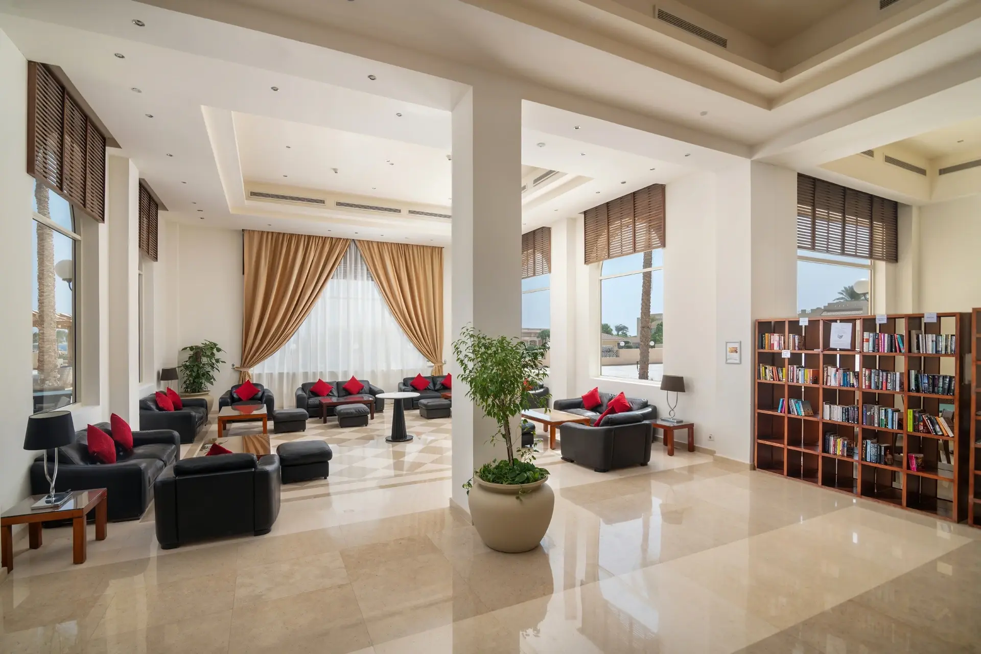 The lobby at Cleopatra Resort Makadi Bay, Egypt.