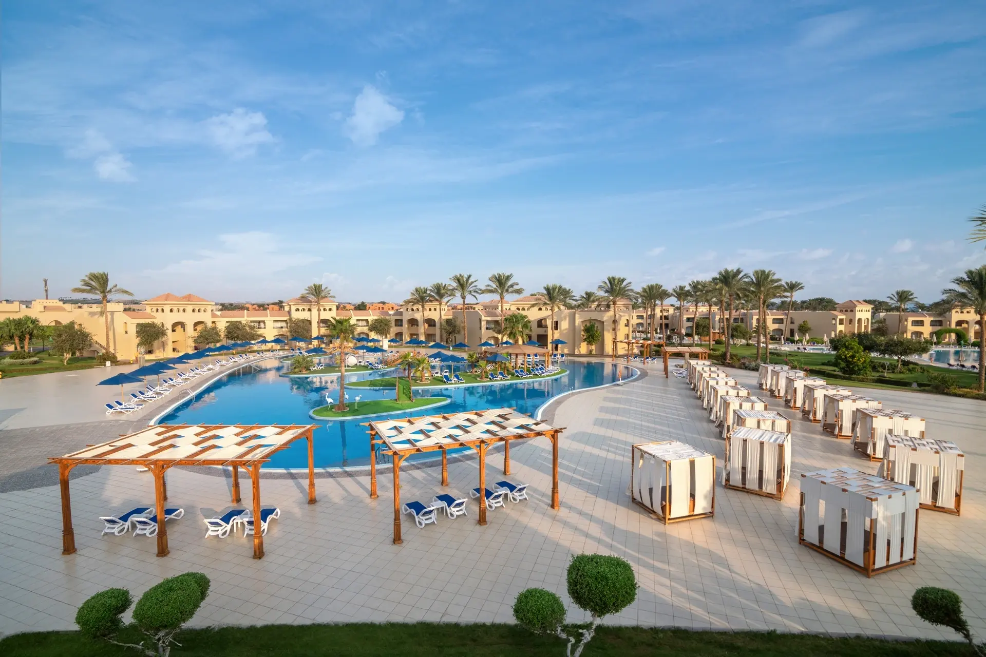 The family pool at Cleopatra Resort Makadi Bay, Egypt.