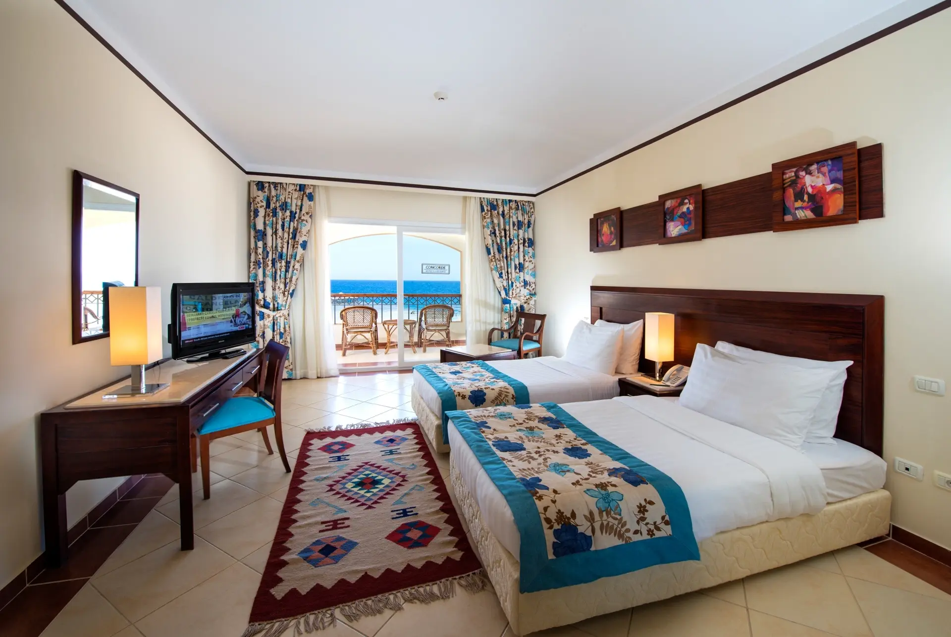 Bedroom at Concorde Moreen Beach Resort in Egypt