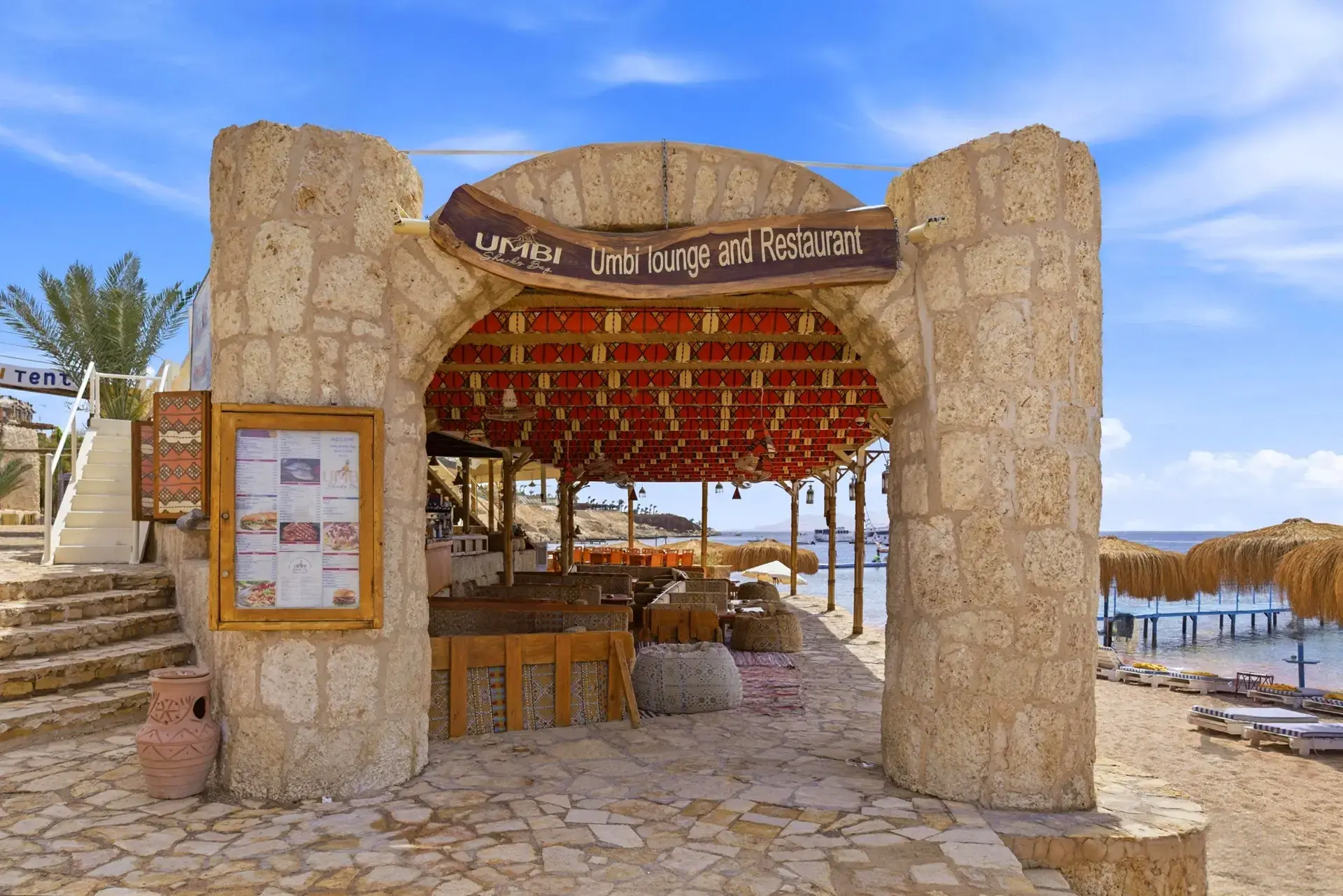 Restaurant at Sharks Bay Umbi Village in Sharm el Sheikh, Egypt