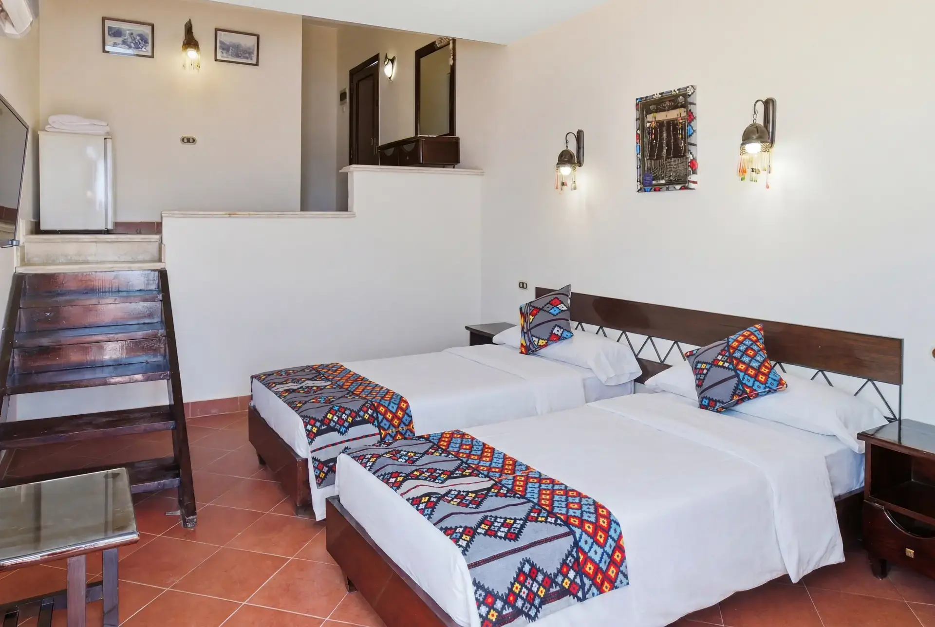 Twin room at Sharks Bay Umbi Village in Sharm el Sheikh, Egypt