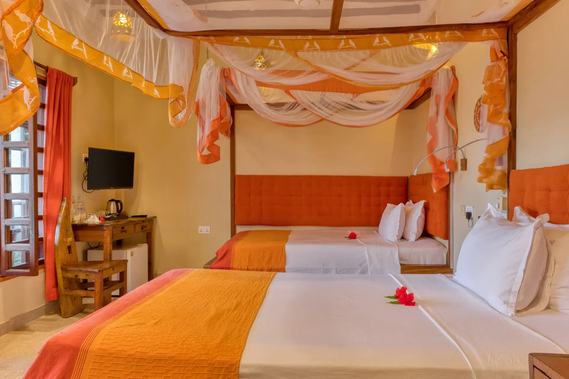 Tanzanian Twin Room at Kendwa Rocks Beach Hotel, Zanzibar