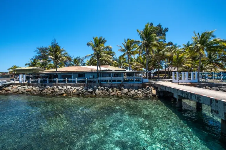 Jetty at Layang Layang Island Resort in Borneo, Malaysia